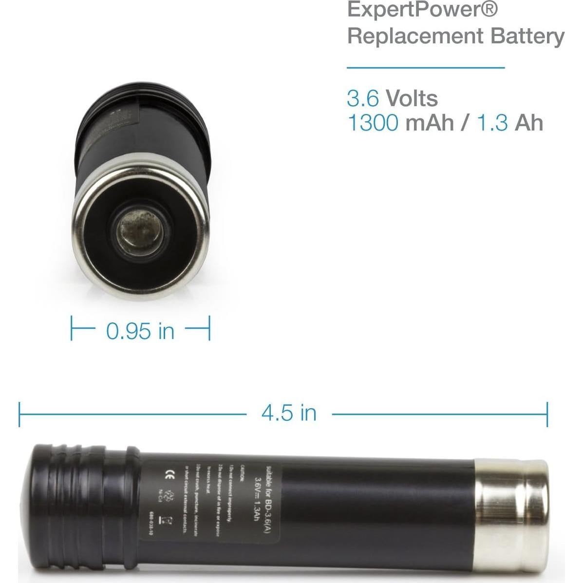 Batería NiCd 3.6V 1300mAh ExpertPower + Cargador Black & Decker