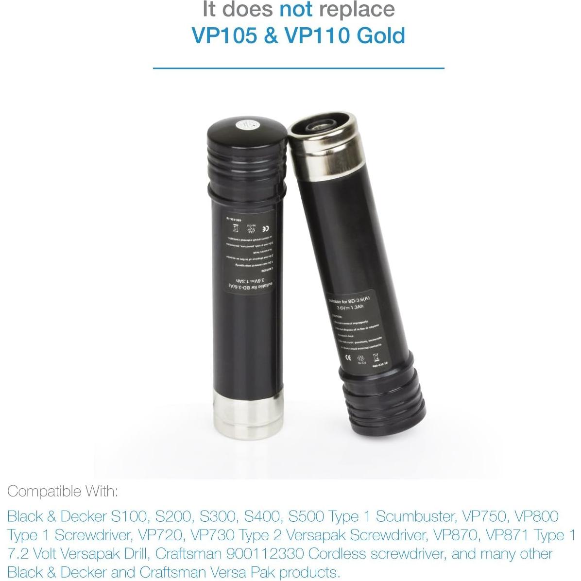 Batería NiCd 3.6V 1300mAh ExpertPower + Cargador Black & Decker