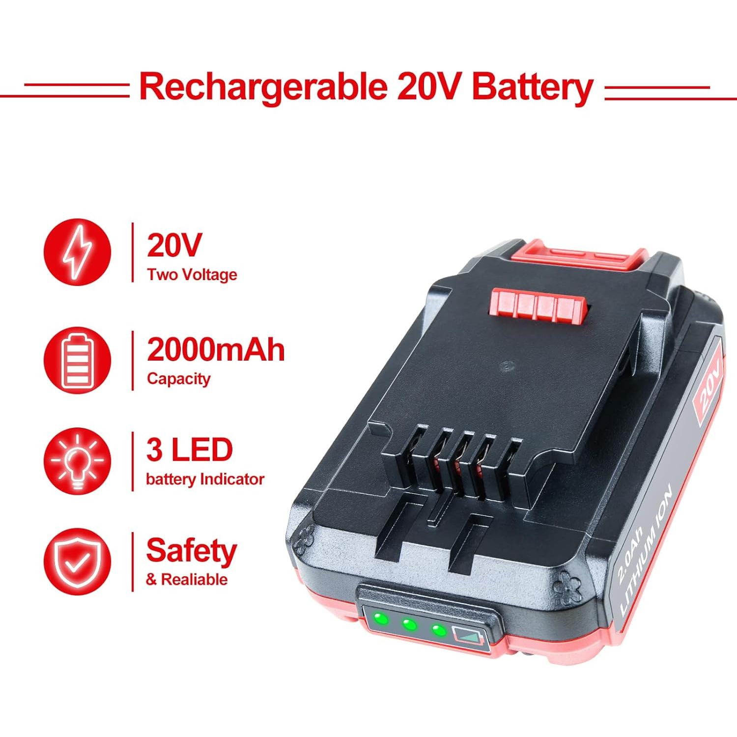 Batería de Reemplazo DTK 20V Litio-Ion 2.0Ah - 2 Paquetes