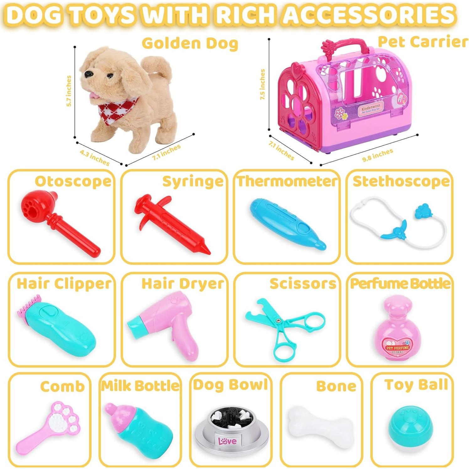 Conjunto de Juguetes de Perro Kindenwinn 15 Piezas para Niños