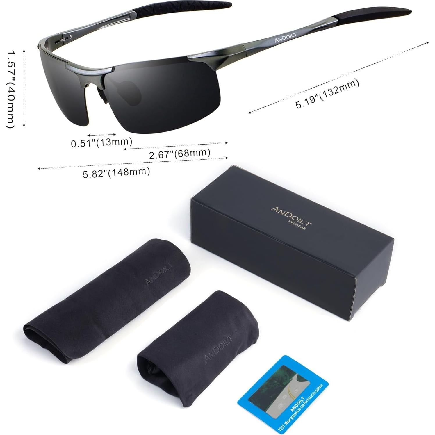 Gafas de sol deportivas ANDOILT polarizadas UV400 para hombres
