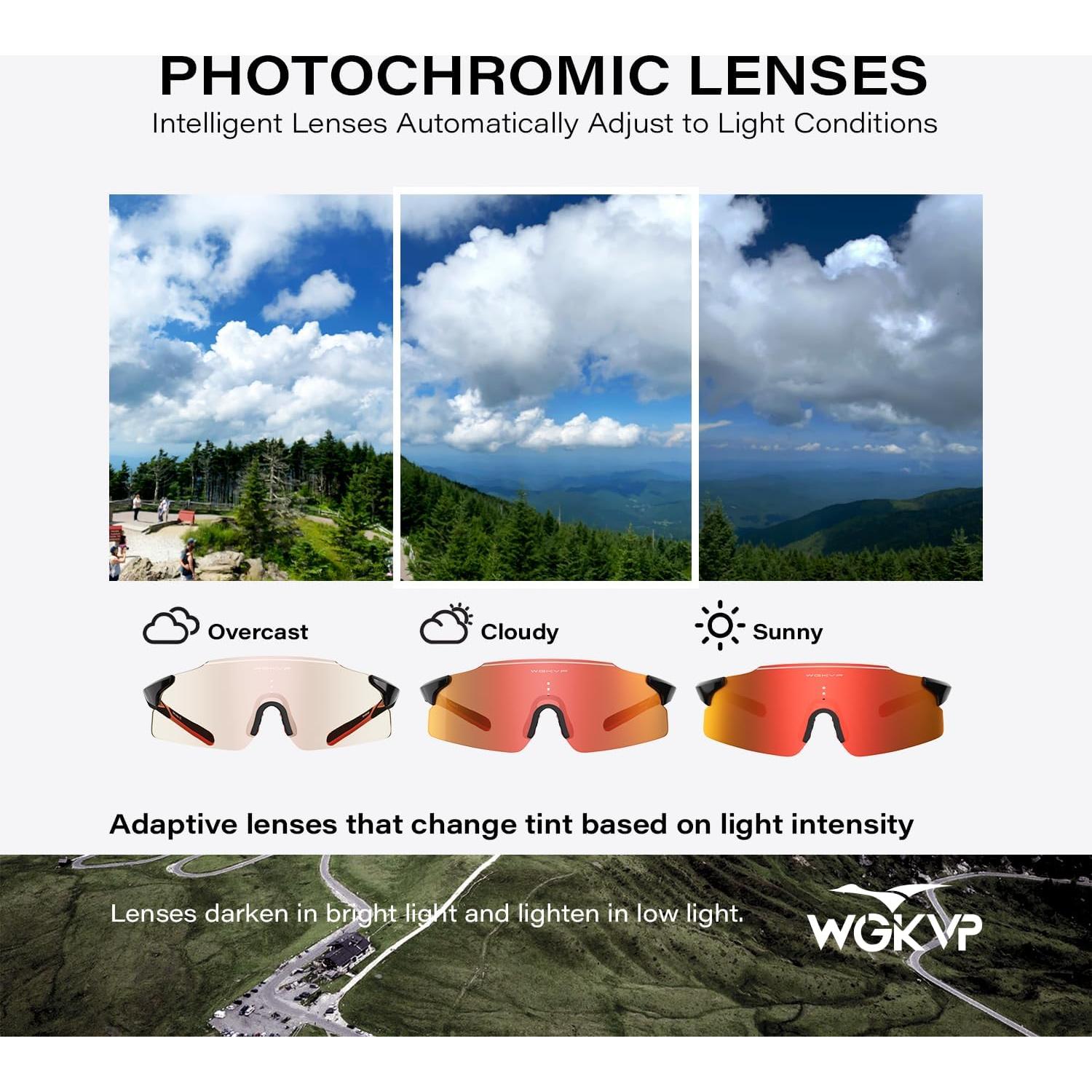 Gafas de Correr WGKVP Yd-010 Fotoquímicas UV400 Antivaho