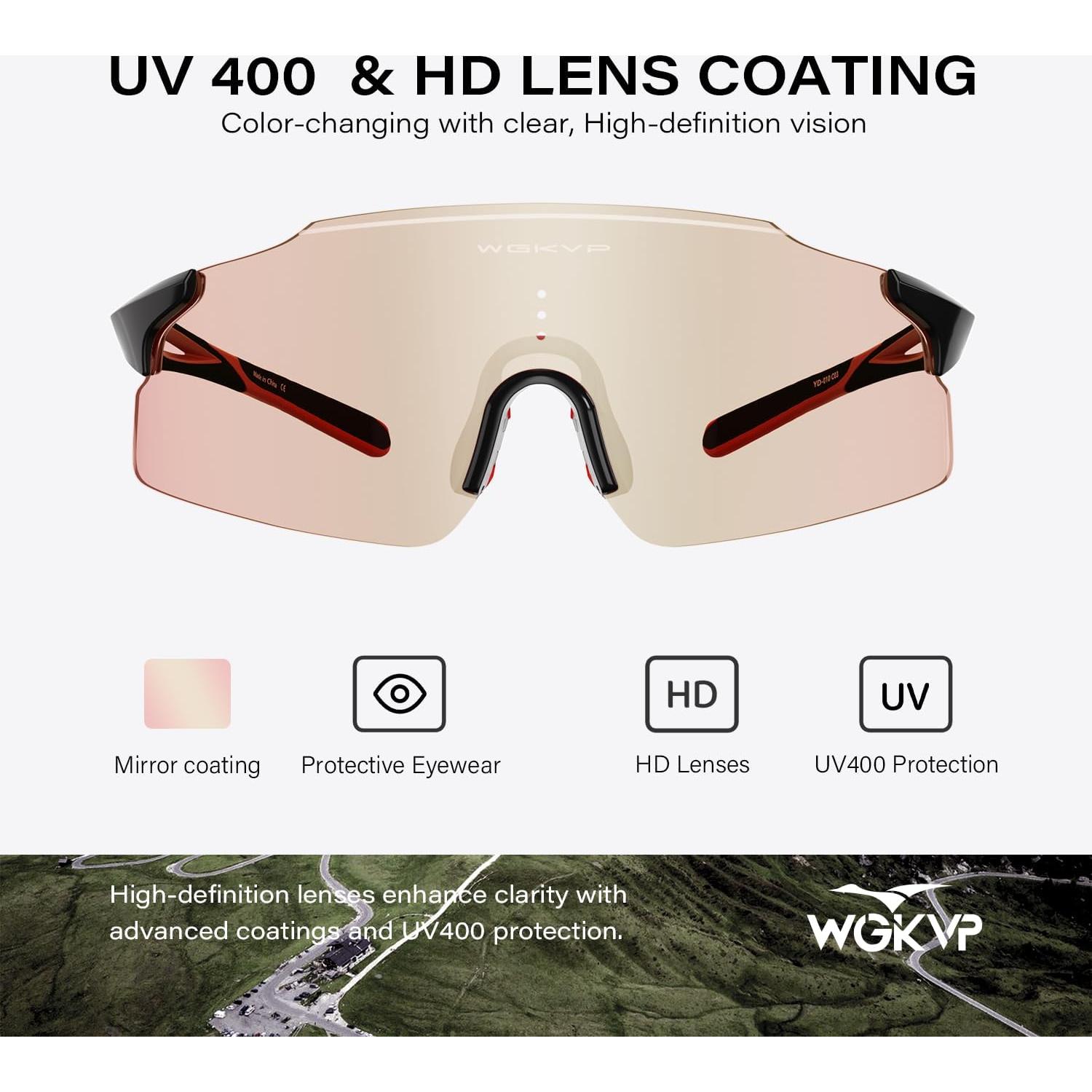 Gafas de Correr WGKVP Yd-010 Fotoquímicas UV400 Antivaho