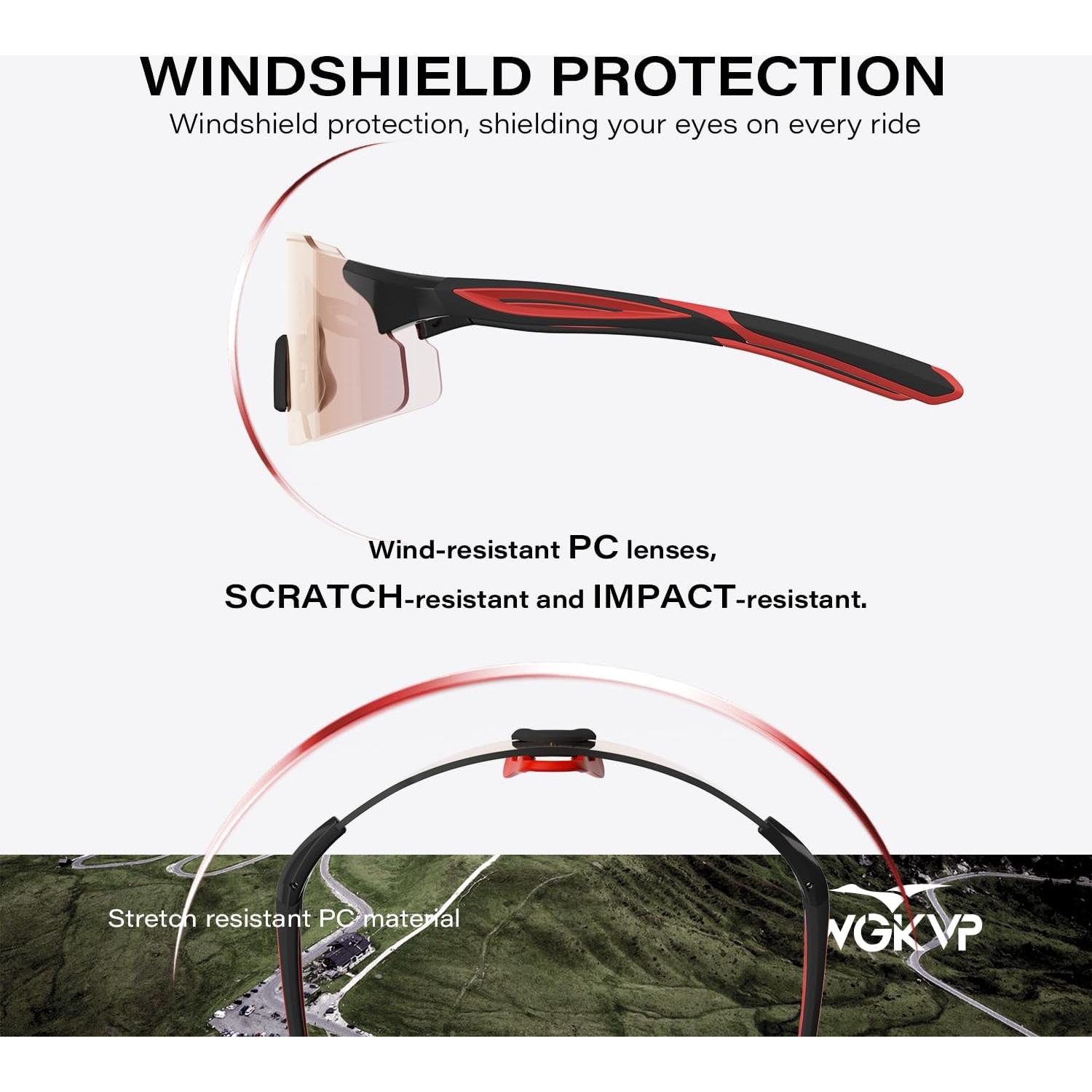 Gafas de Correr WGKVP Yd-010 Fotoquímicas UV400 Antivaho