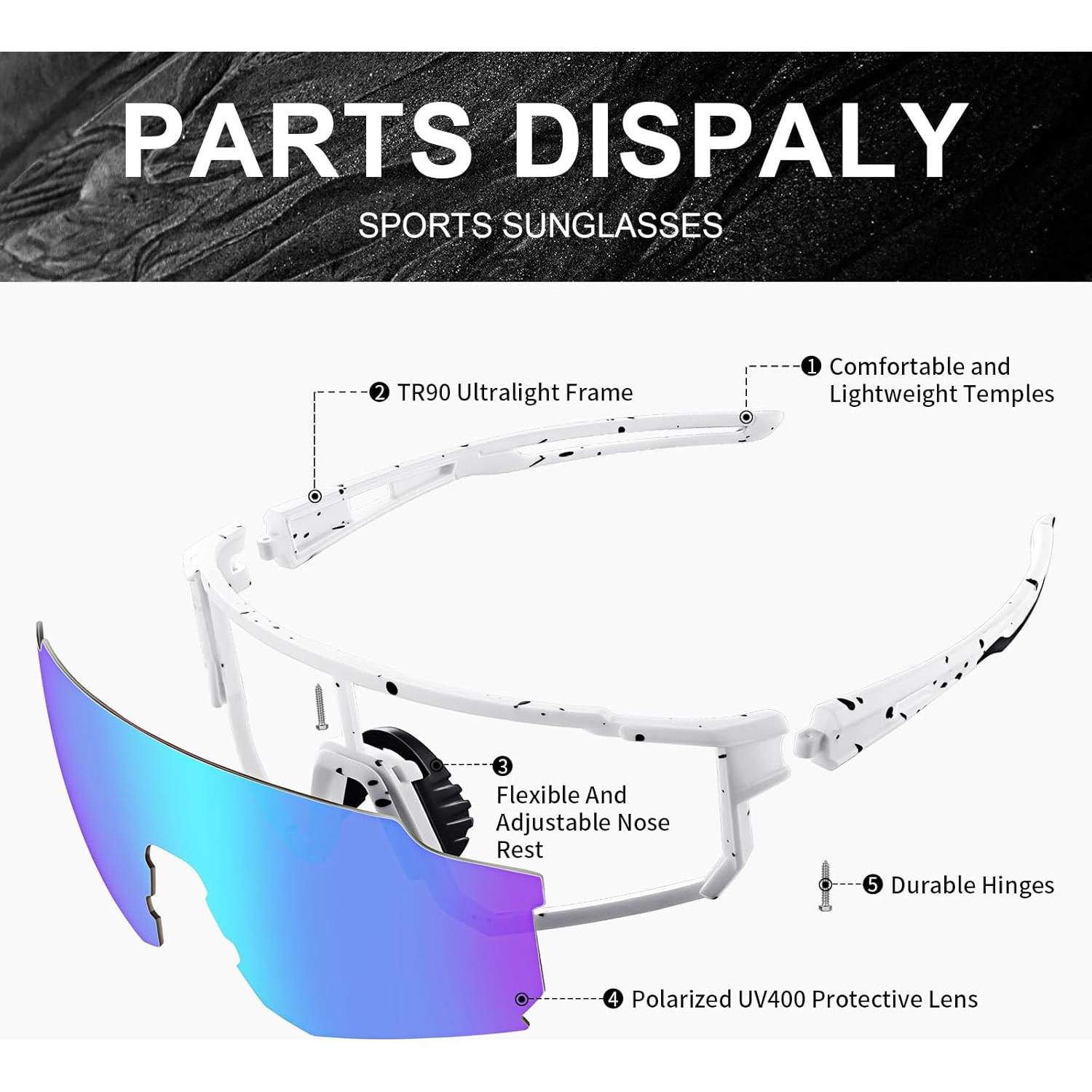 Gafas de sol TURBOPEP polarizadas UV para ciclismo y deportes