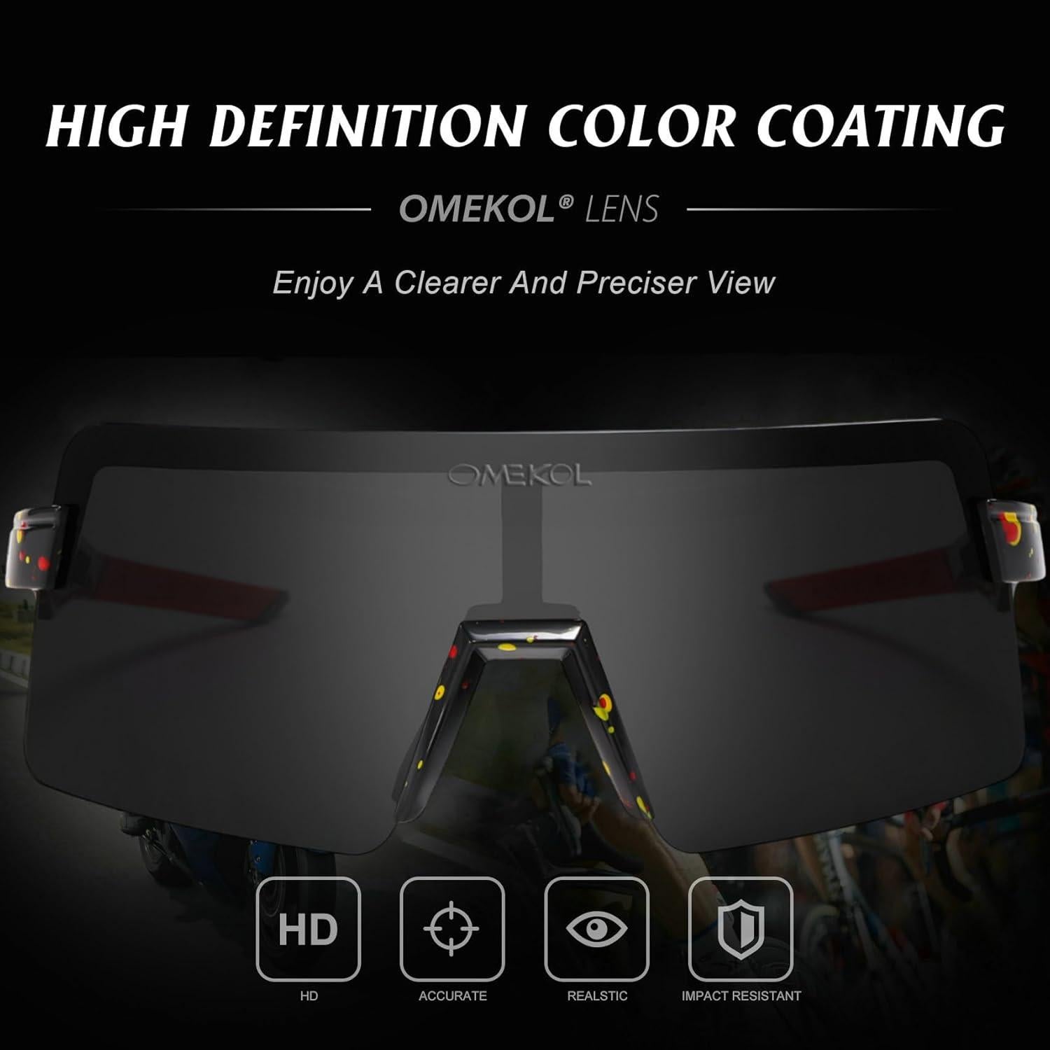 Gafas de Sol Polarizadas OMEKOL Adultos UV400 Ciclismo