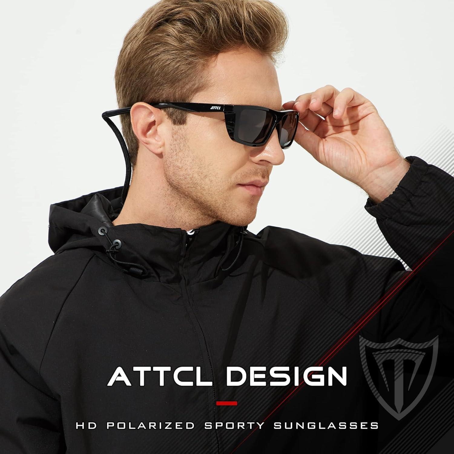 Gafas de sol polarizadas ATTCL para hombres UV 100% protección