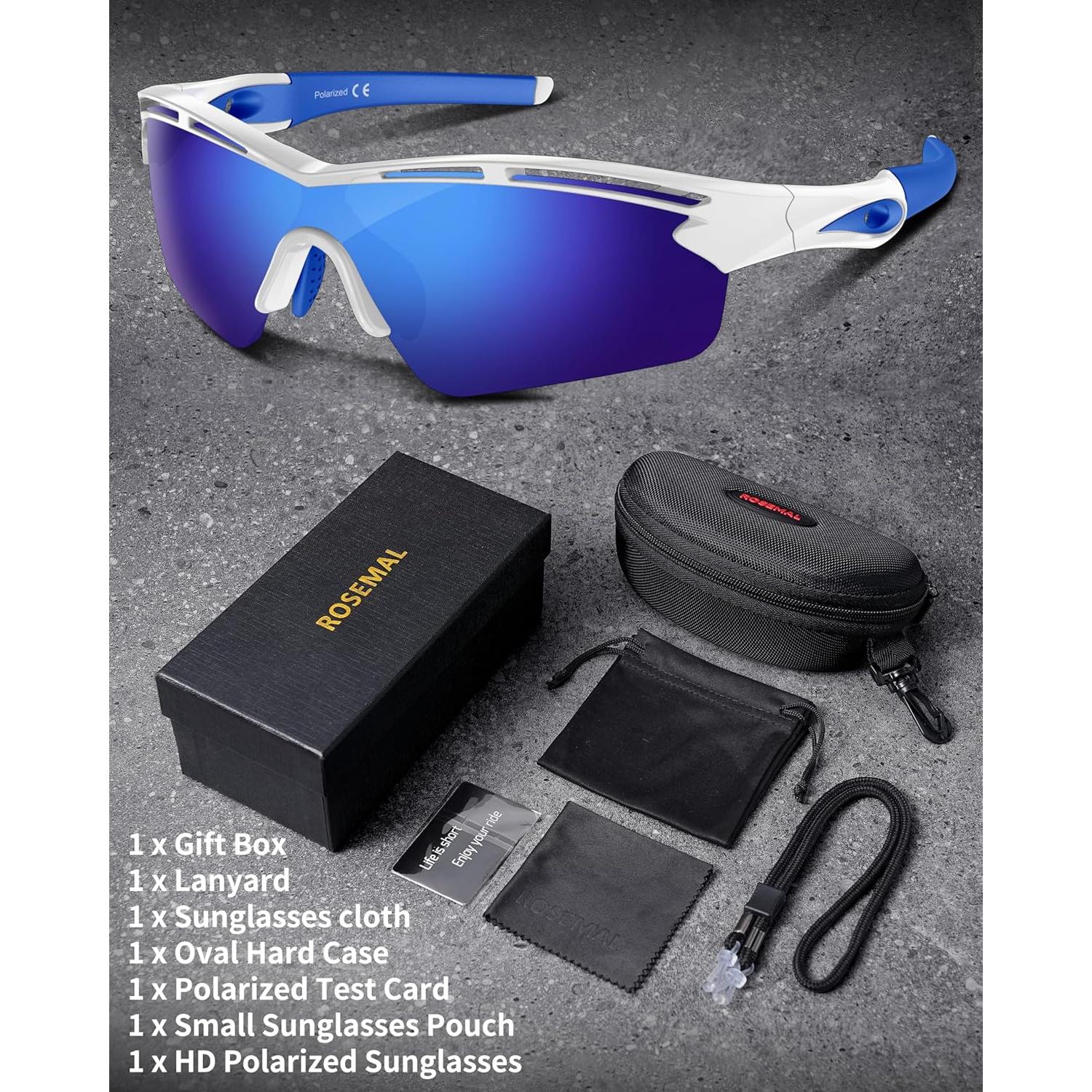 Gafas de sol deportivas Rosemal UV400 TR90 polarizadas
