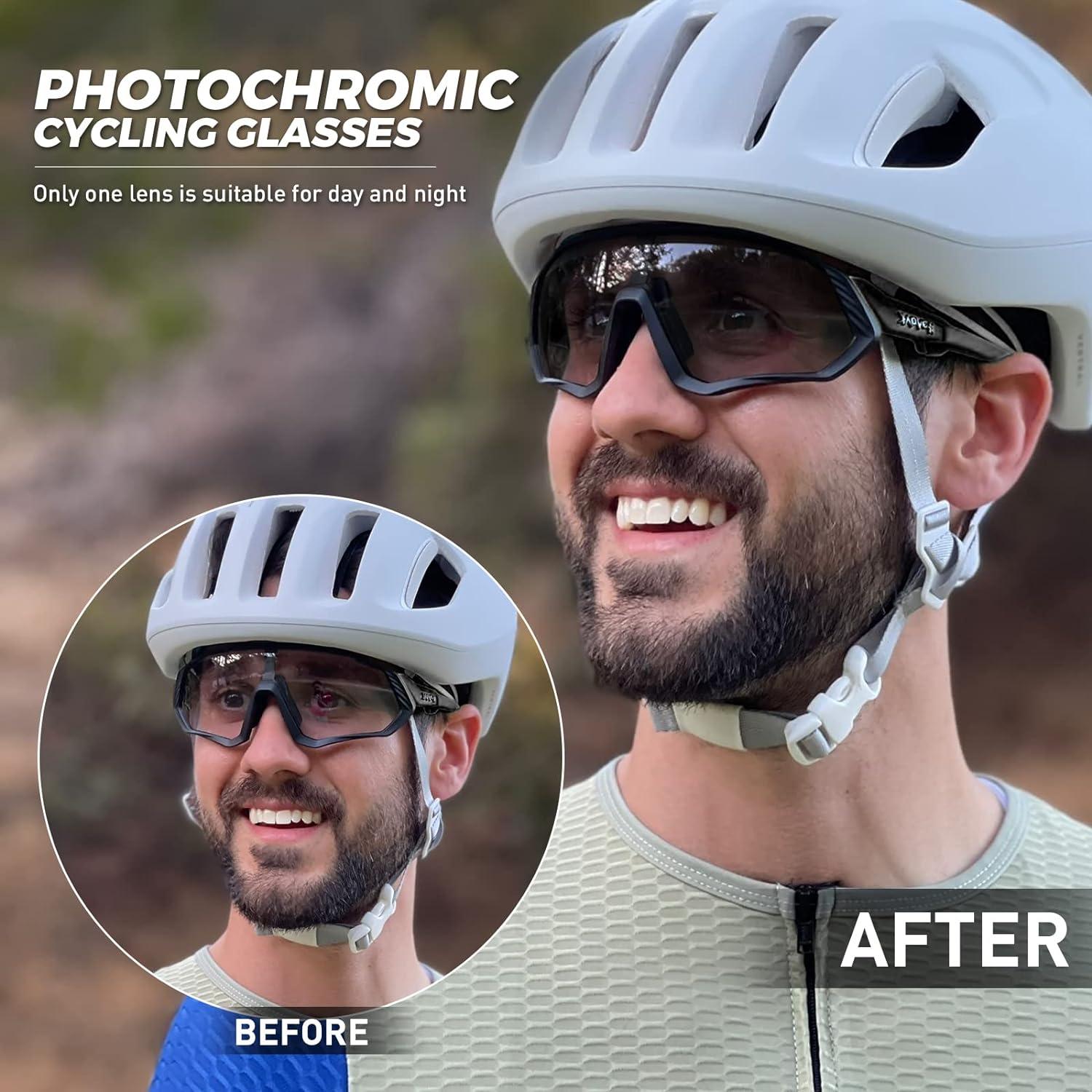 Gafas de Ciclismo KAPVOE Fotoquímicas UV400 para Adultos