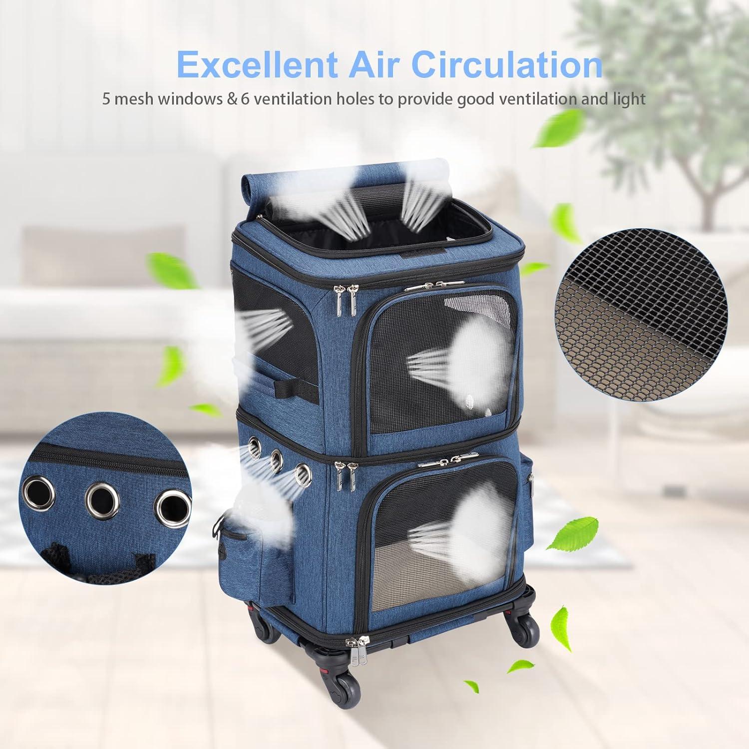 Mochila Transportadora HOVONO Doble Compartimento Azul