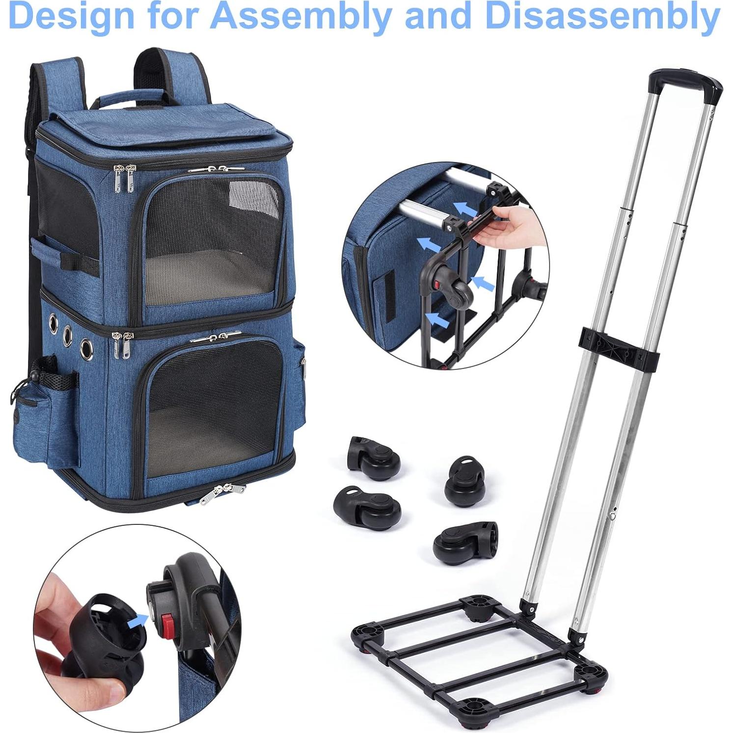 Mochila Transportadora HOVONO Doble Compartimento Azul