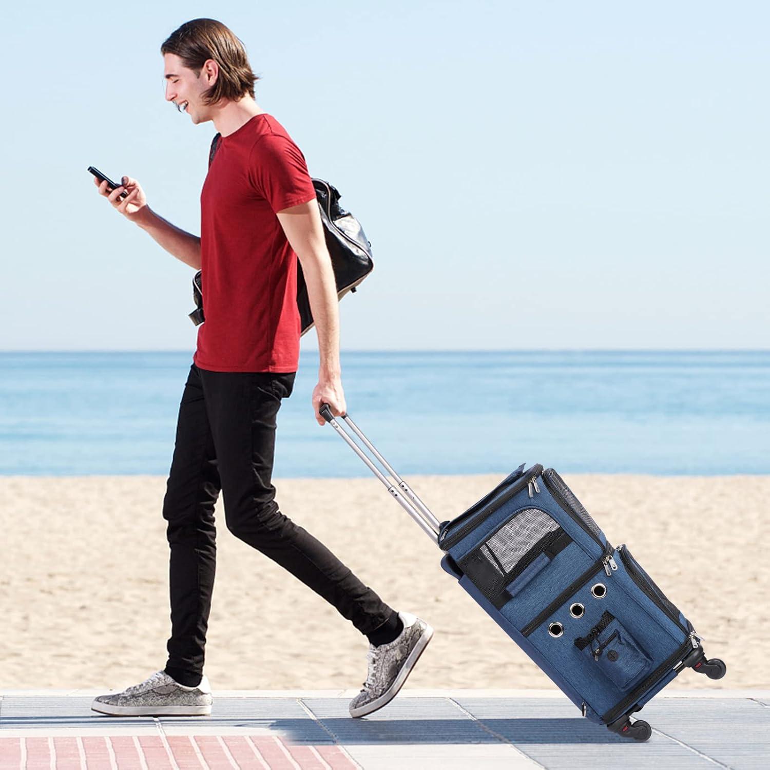 Mochila Transportadora HOVONO Doble Compartimento Azul