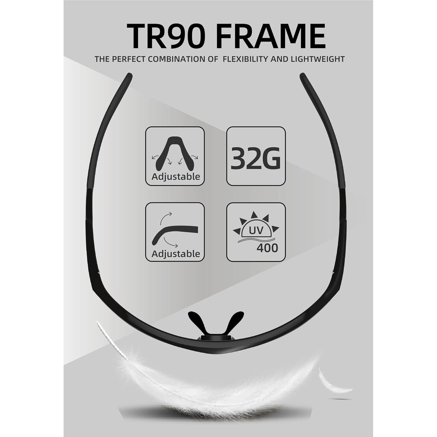 Gafas de sol V-SUP deportivas UV400 para ciclismo y correr