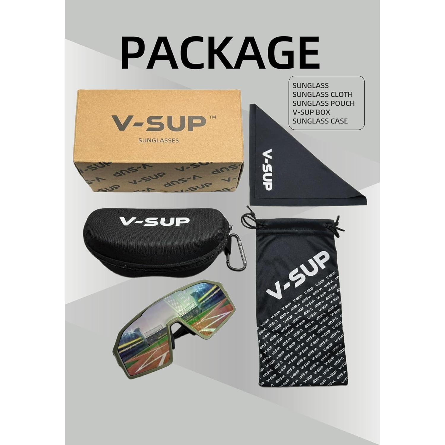 Gafas de sol V-SUP deportivas UV400 para ciclismo y correr