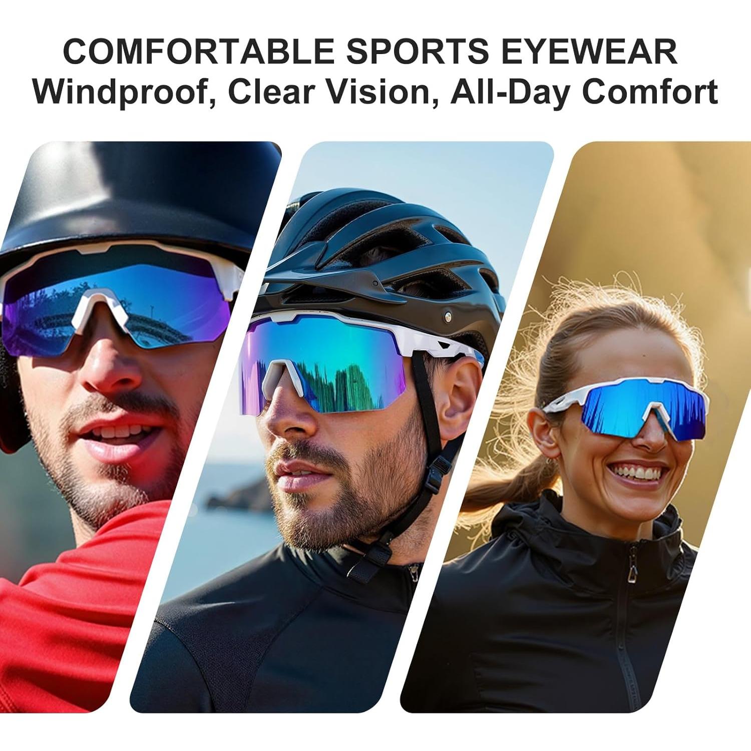 Gafas de sol deportivas HAAYOT con 5 lentes UV400