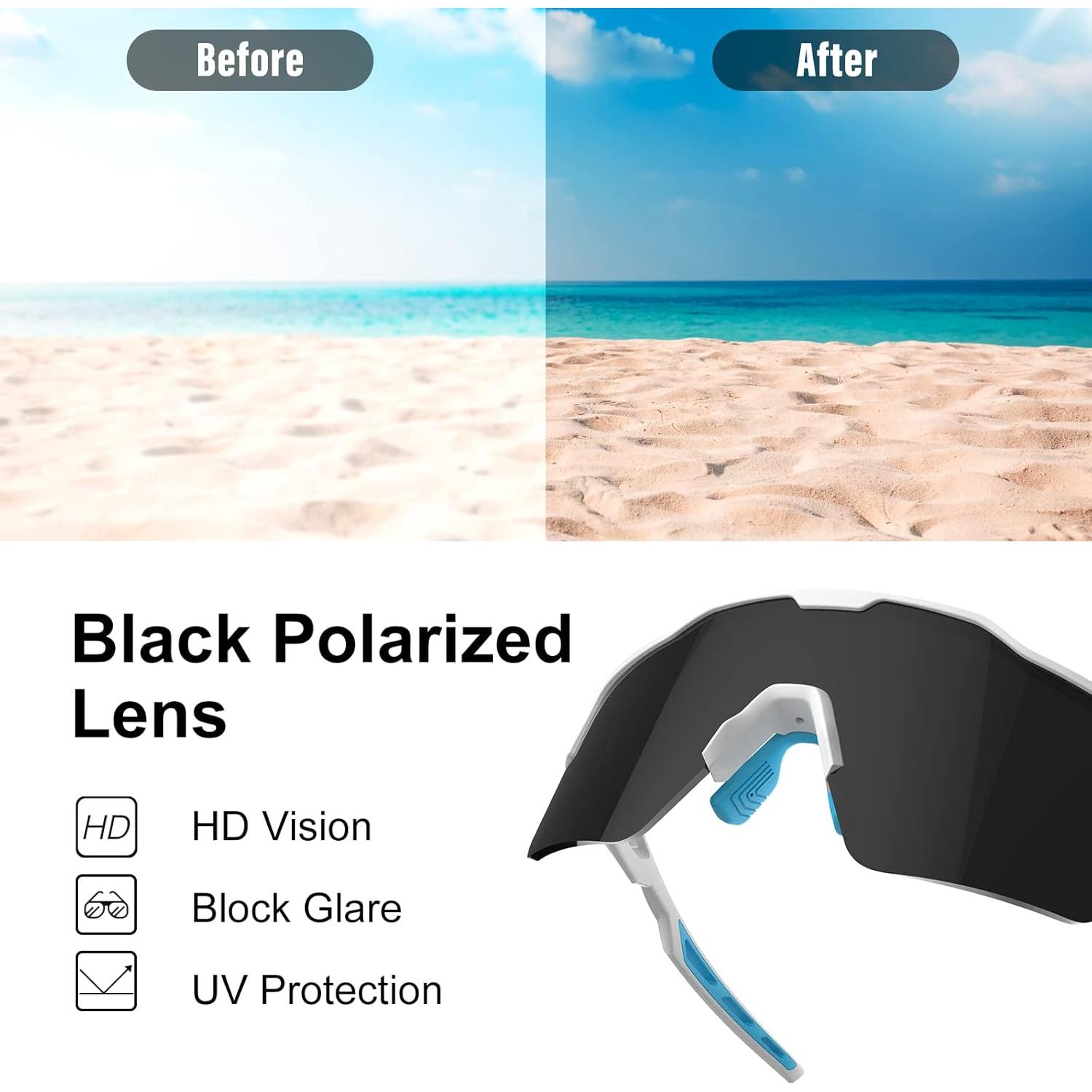 Gafas de sol deportivas HAAYOT con 5 lentes UV400