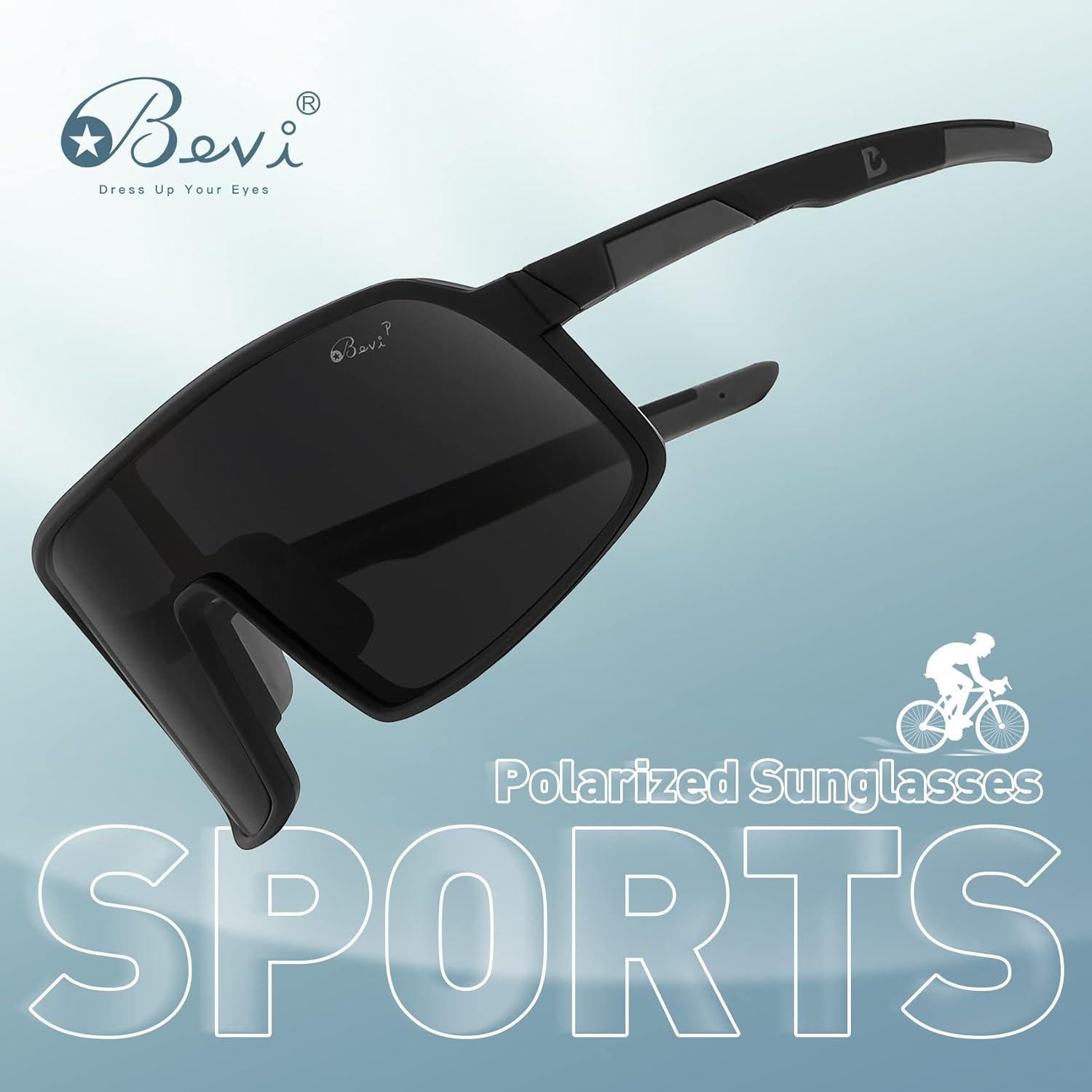 Gafas de sol deportivas Bevi polarizadas TR90 unisex