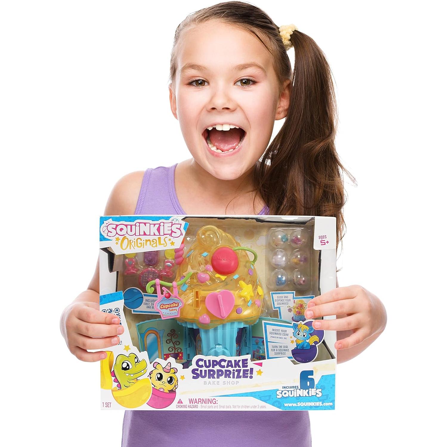 Sorpresa de Cupcake Squinkies Blip Toys - 9 Juguetes Squishy