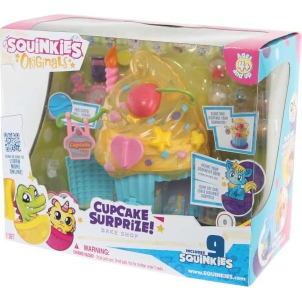 Sorpresa de Cupcake Squinkies Blip Toys - 9 Juguetes Squishy