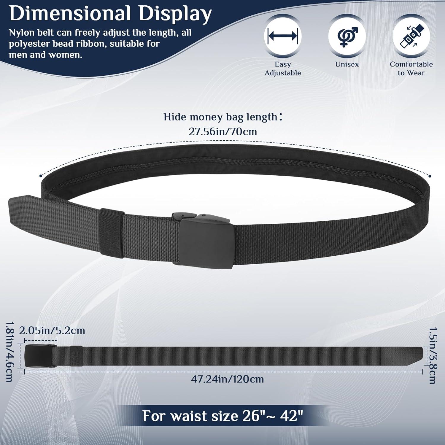 Cinturón de Dinero TIECHI con Compartimento Secreto 120cm