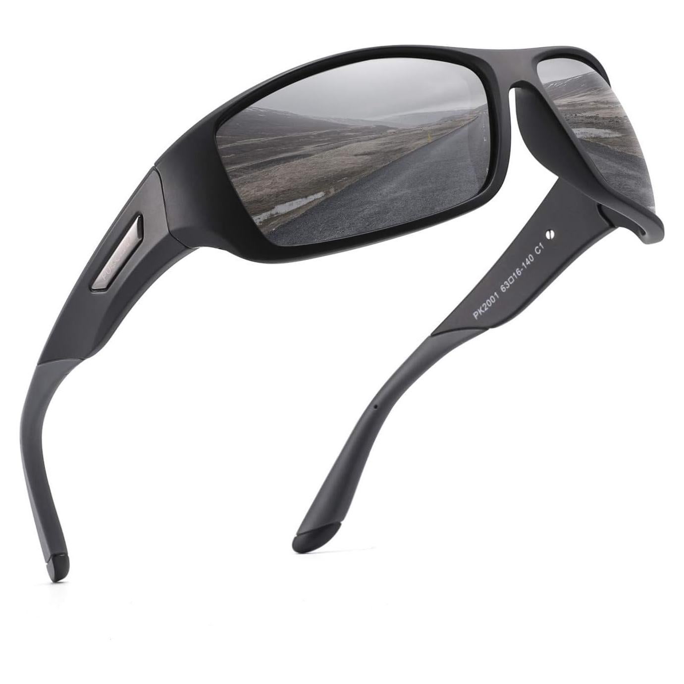 Gafas de sol deportivas PUKCLAR polarizadas UV400 gris