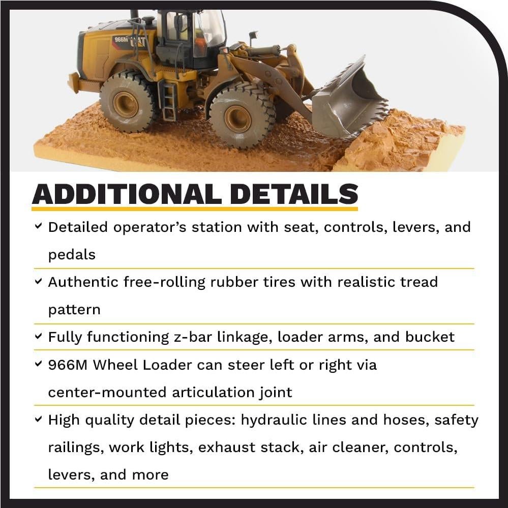Cargadora de Ruedas Caterpillar 966M Diecast Masters 1:50