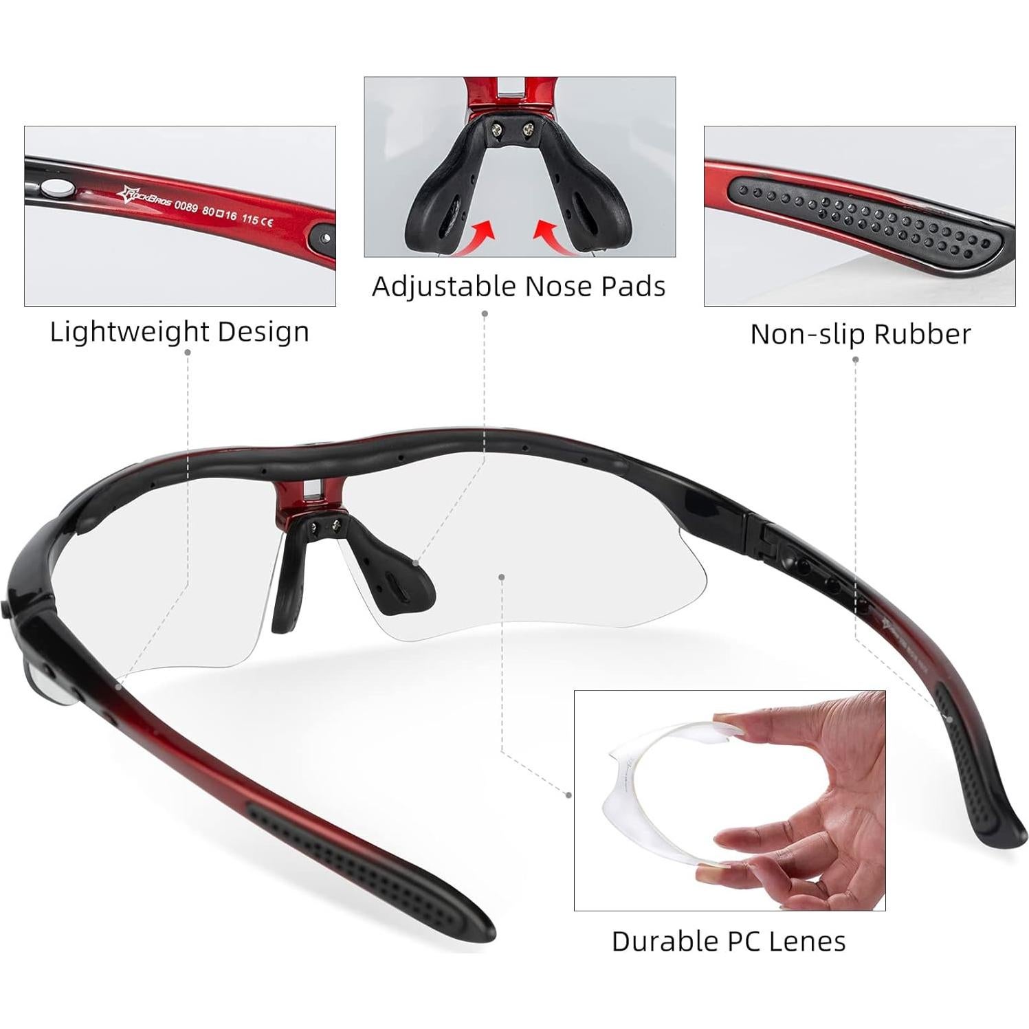 Gafas de sol fotochromic ROCKBROS para ciclismo y deportes