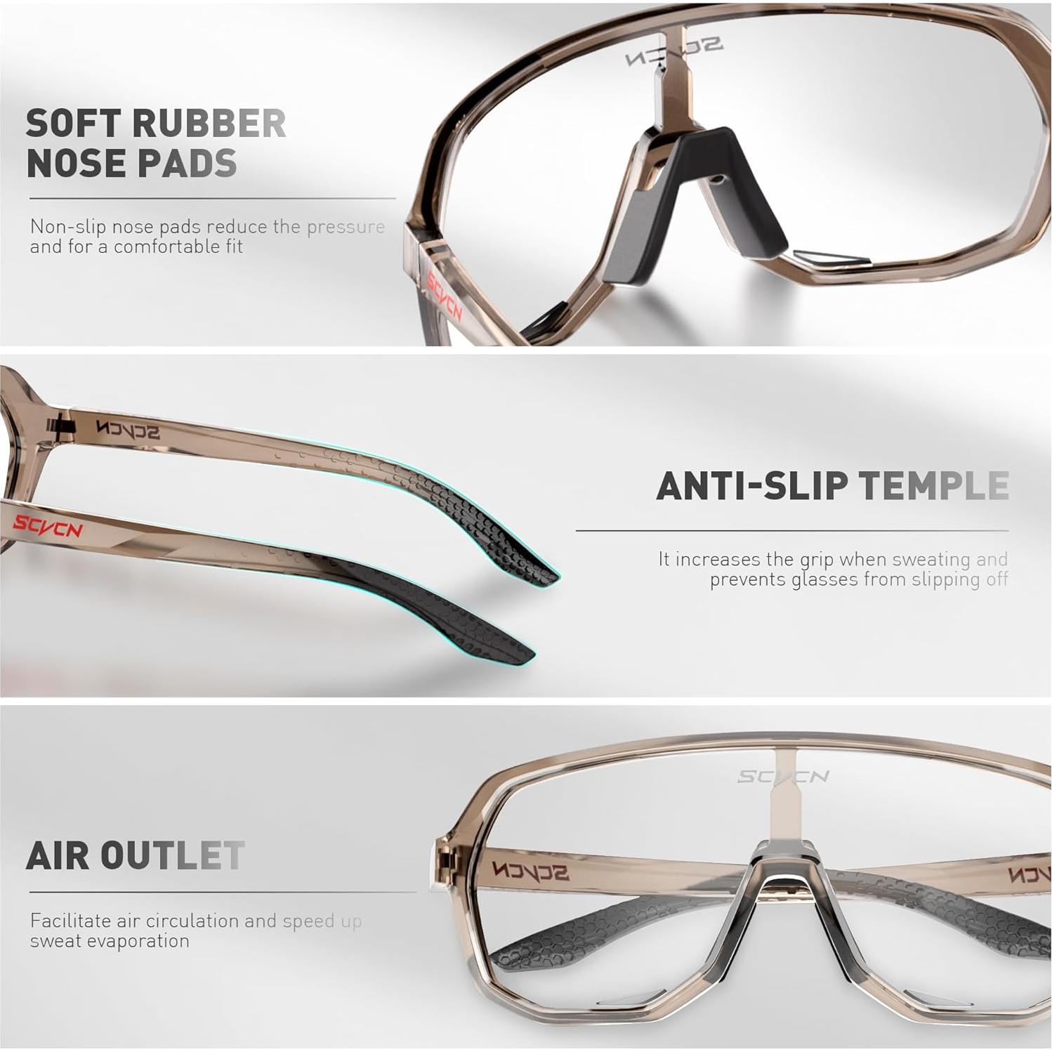 Gafas de Ciclismo SCVCN Fotoquímicas UV400 Antideslizantes