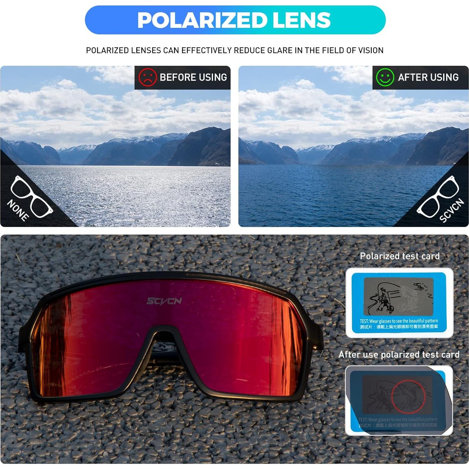 Gafas de Ciclismo Polarizadas SCVCN S61 UV400 Antideslizantes