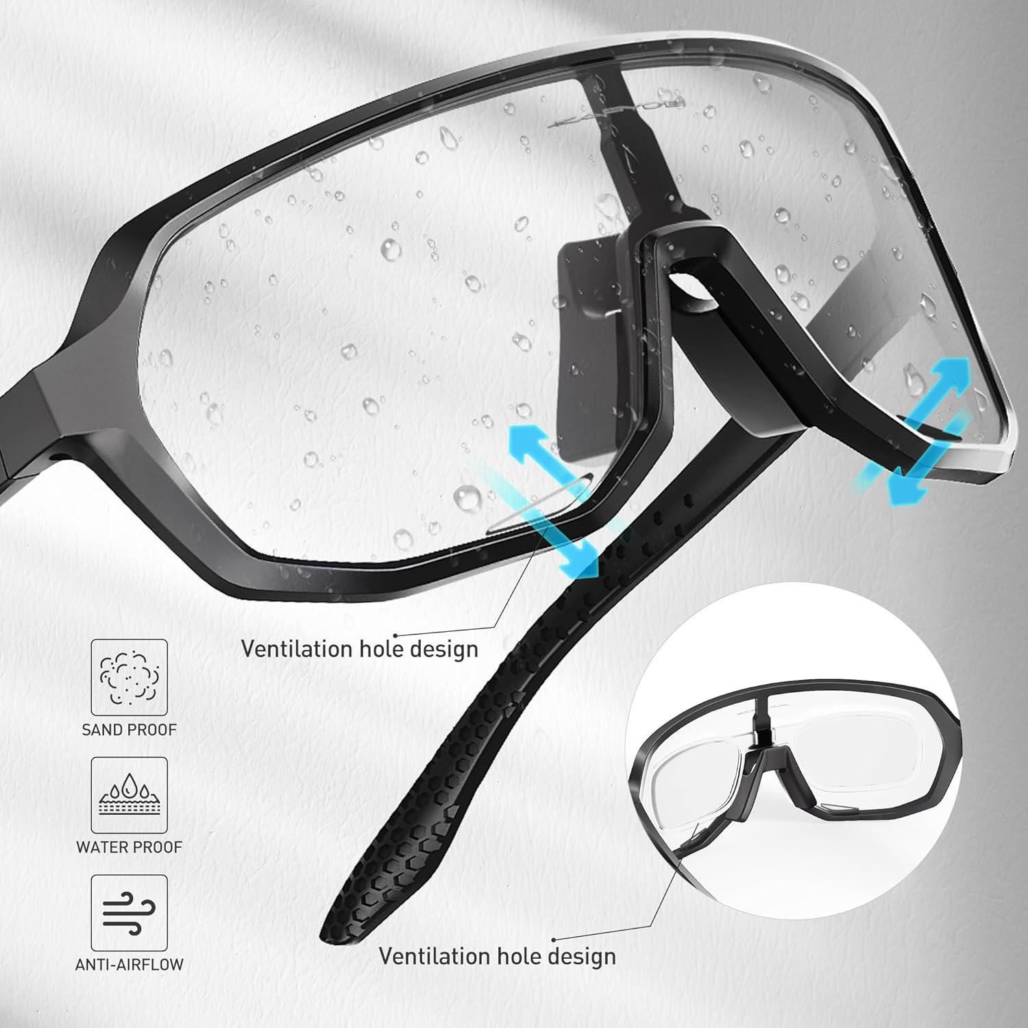 Gafas de Ciclismo KAPVOE Fotoquímicas UV400 para Adultos