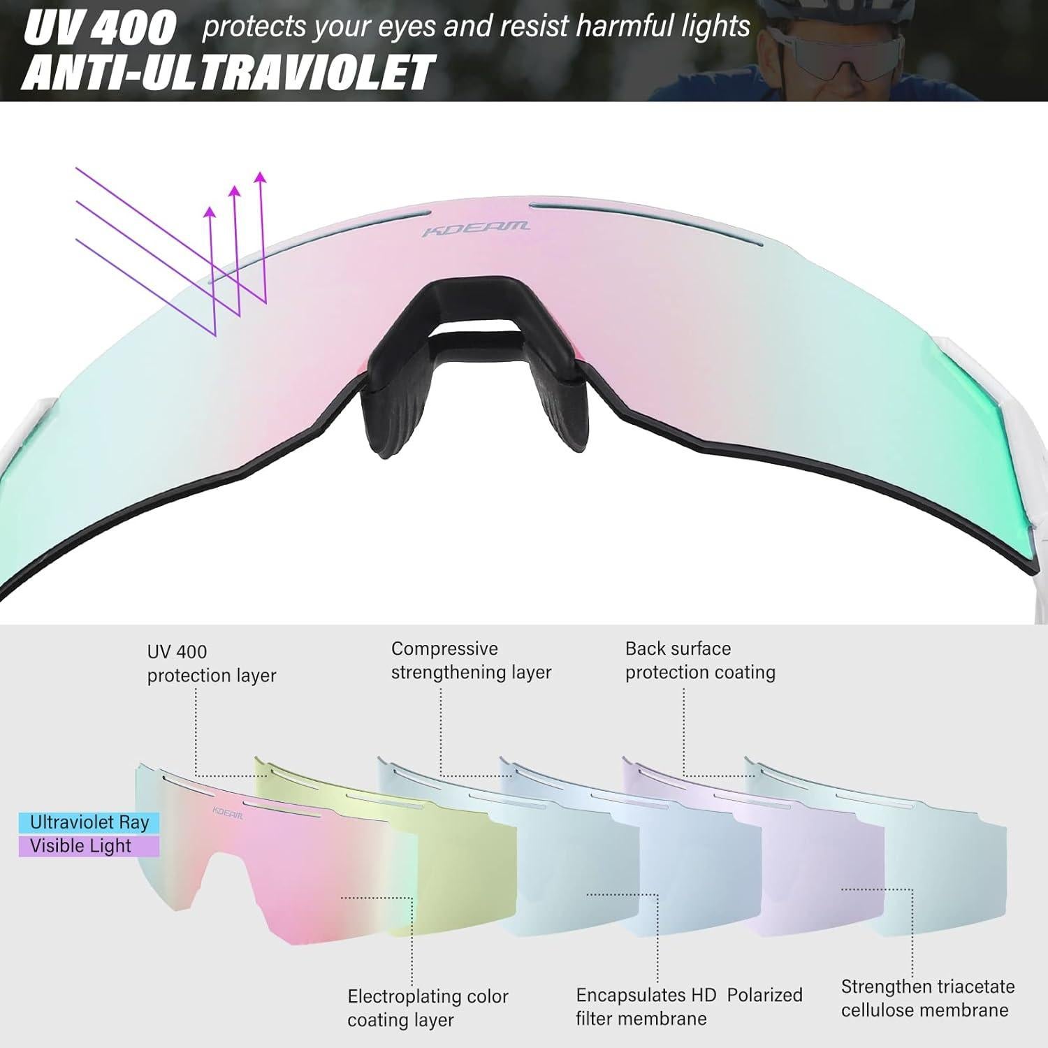 Gafas de sol deportivas ALSUZYIOT UV400 para ciclismo y más