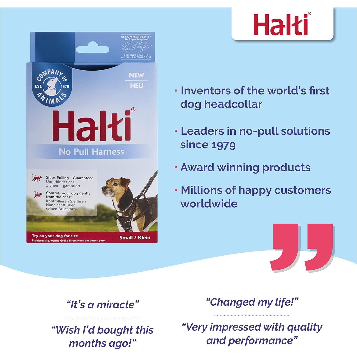 Arnés Halti Sin Tirones - Ajustable y Reflectante S