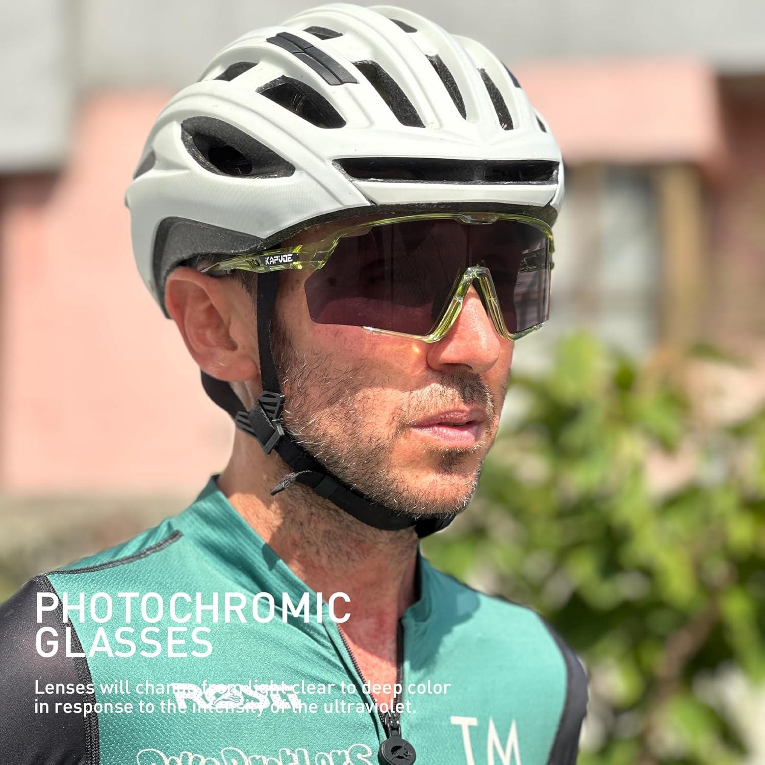 Gafas de Ciclismo KAPVOE Fotochromic UV400 para MTB