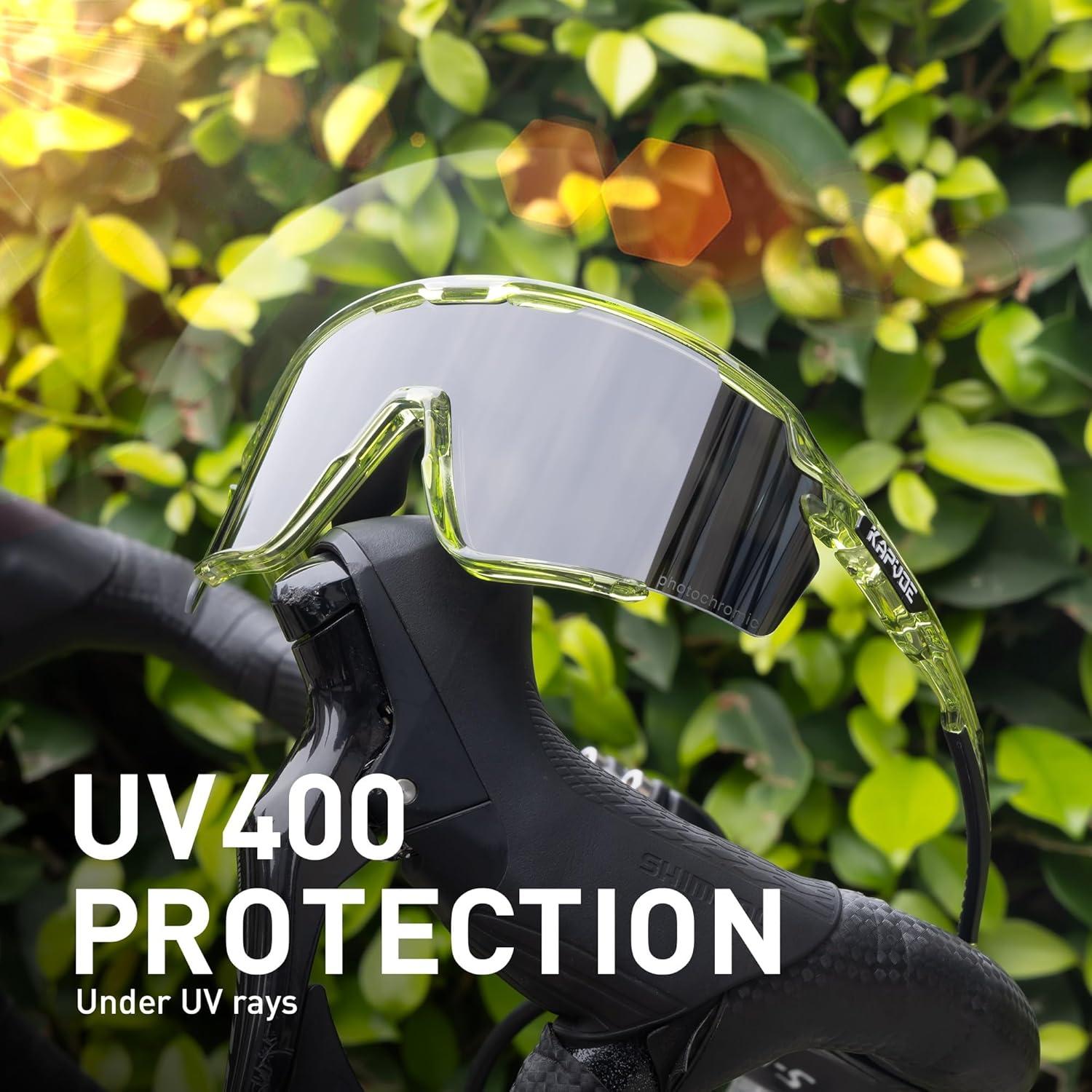 Gafas de Ciclismo KAPVOE Fotochromic UV400 para MTB