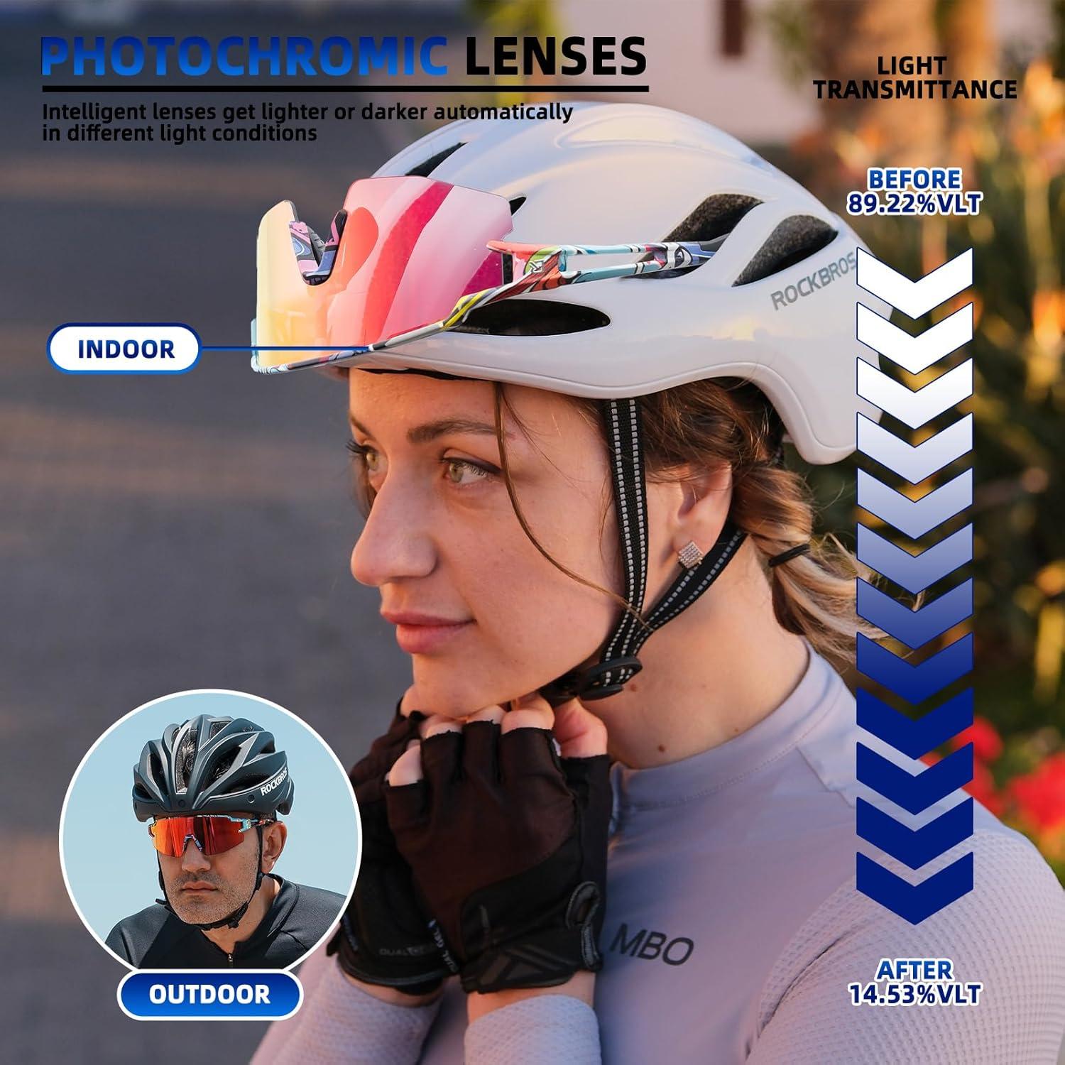 Gafas de sol fotochromáticas ROCKBROS UV400 para ciclismo