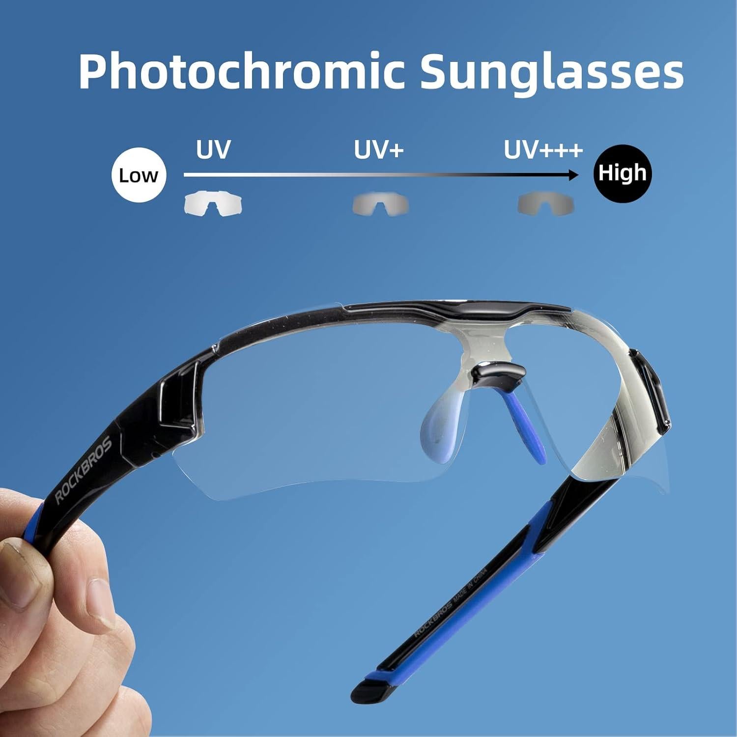 Gafas de sol fotocromáticas RockBros unisex UV protección