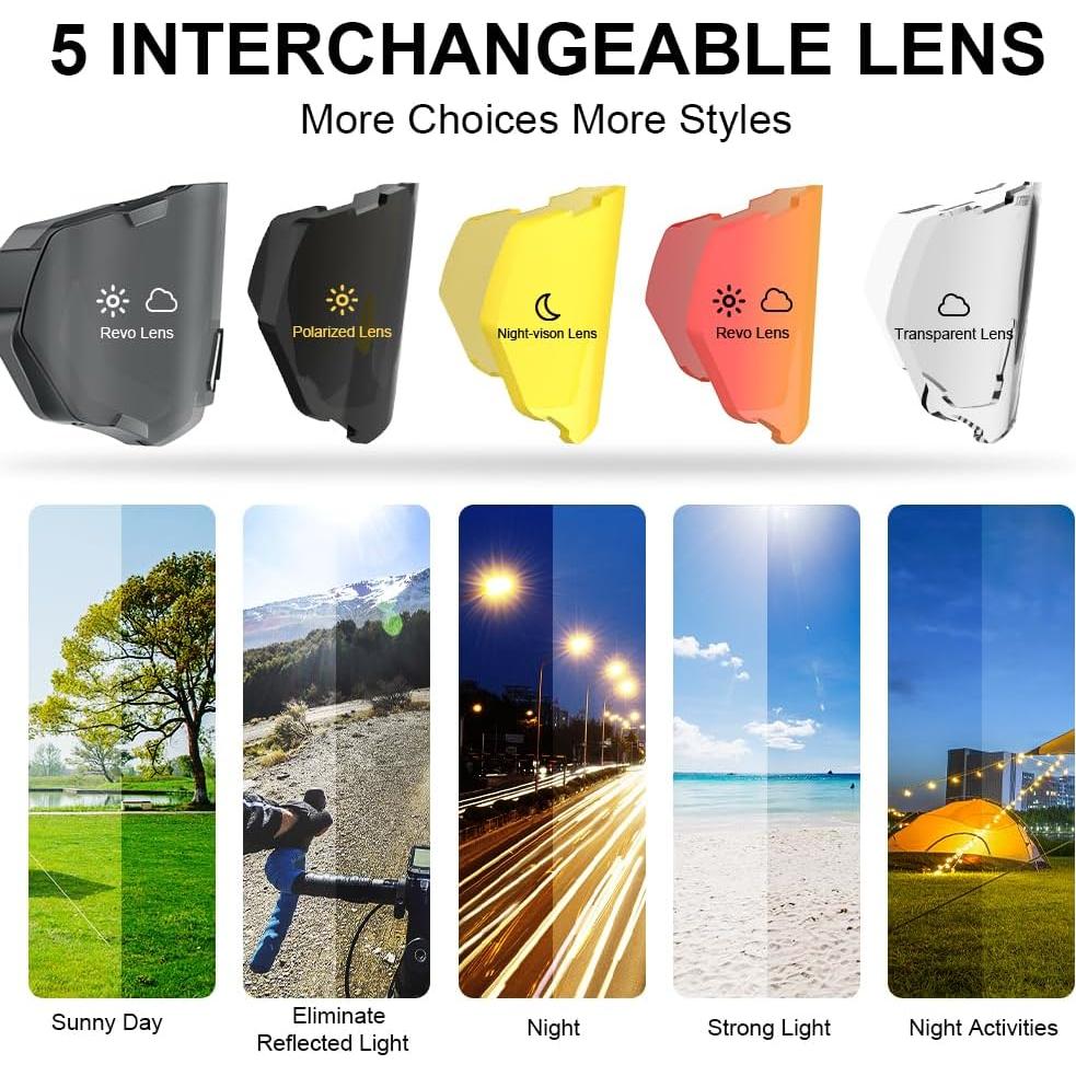 Gafas de Ciclismo X-TIGER 5 Lentes Intercambiables UV400