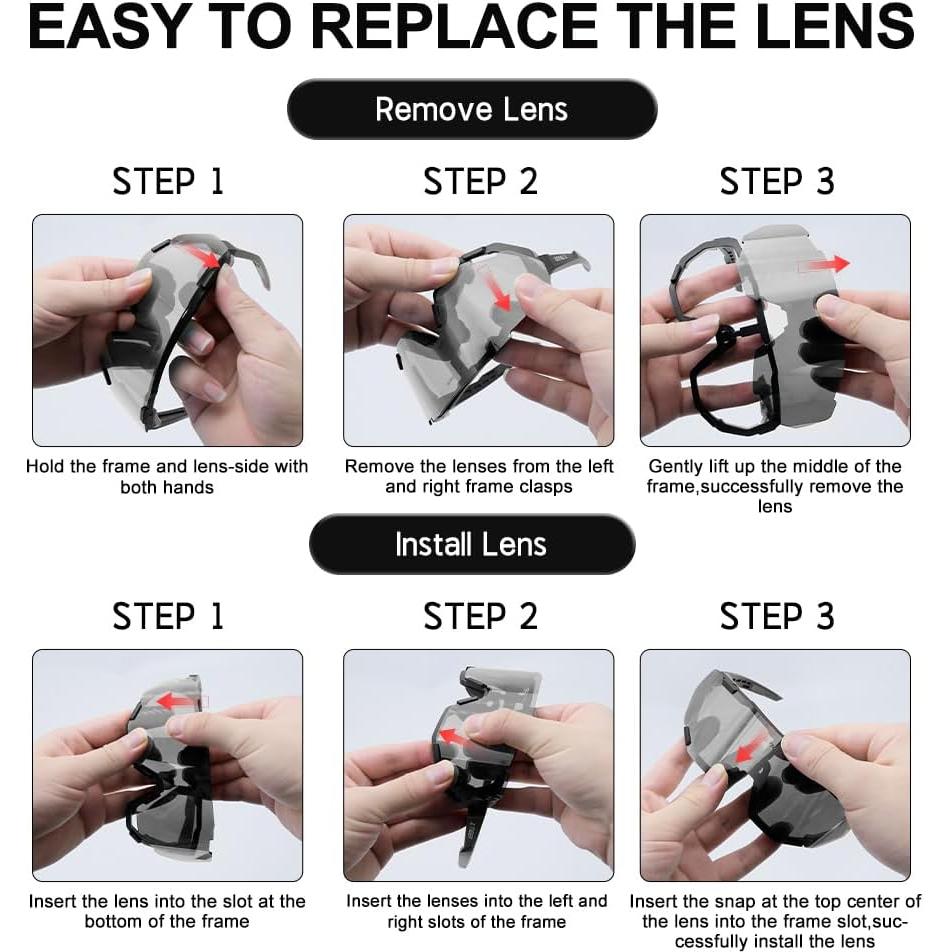 Gafas de Ciclismo X-TIGER 5 Lentes Intercambiables UV400