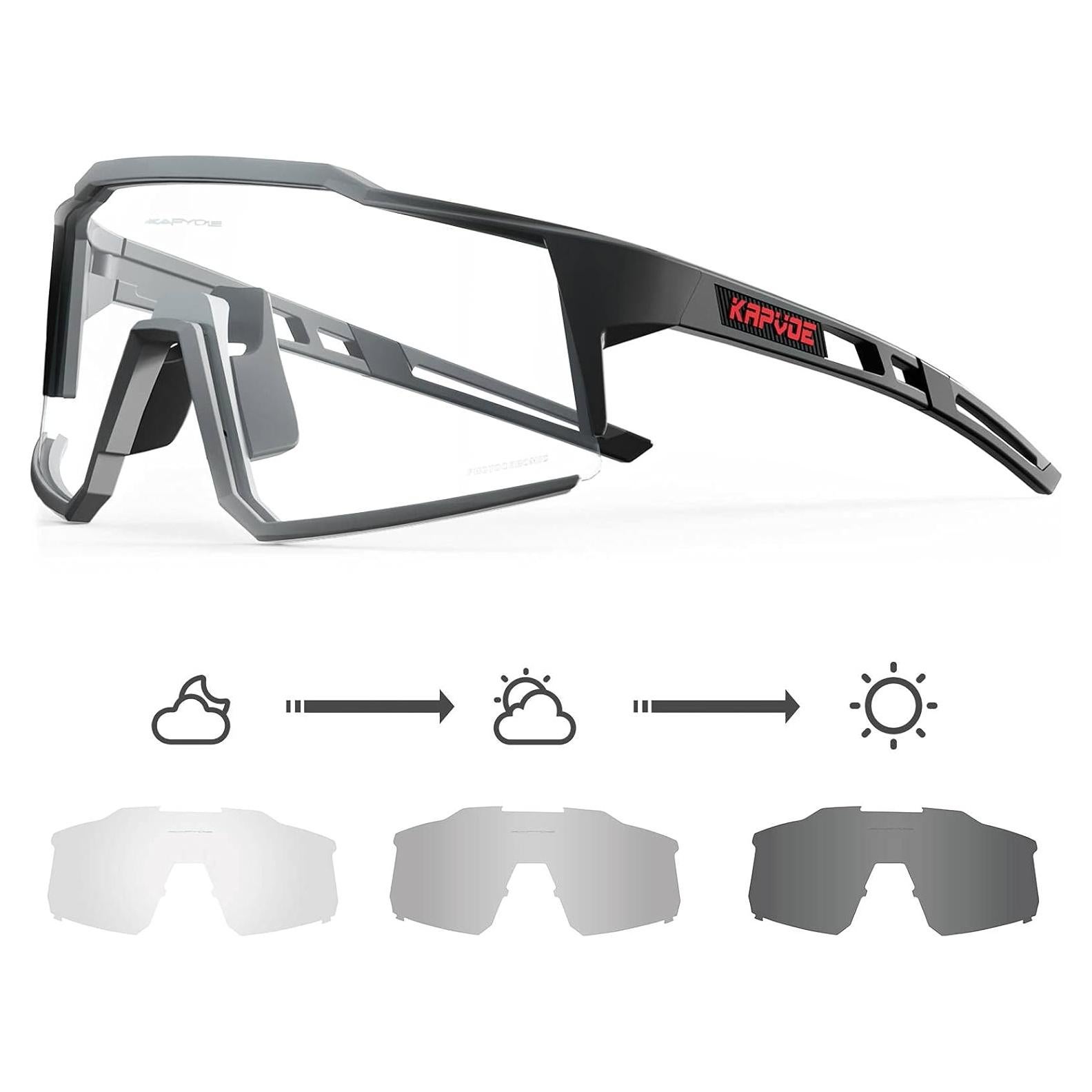 Gafas de Ciclismo KAPVOE K9022 Fotoquímicas UV400