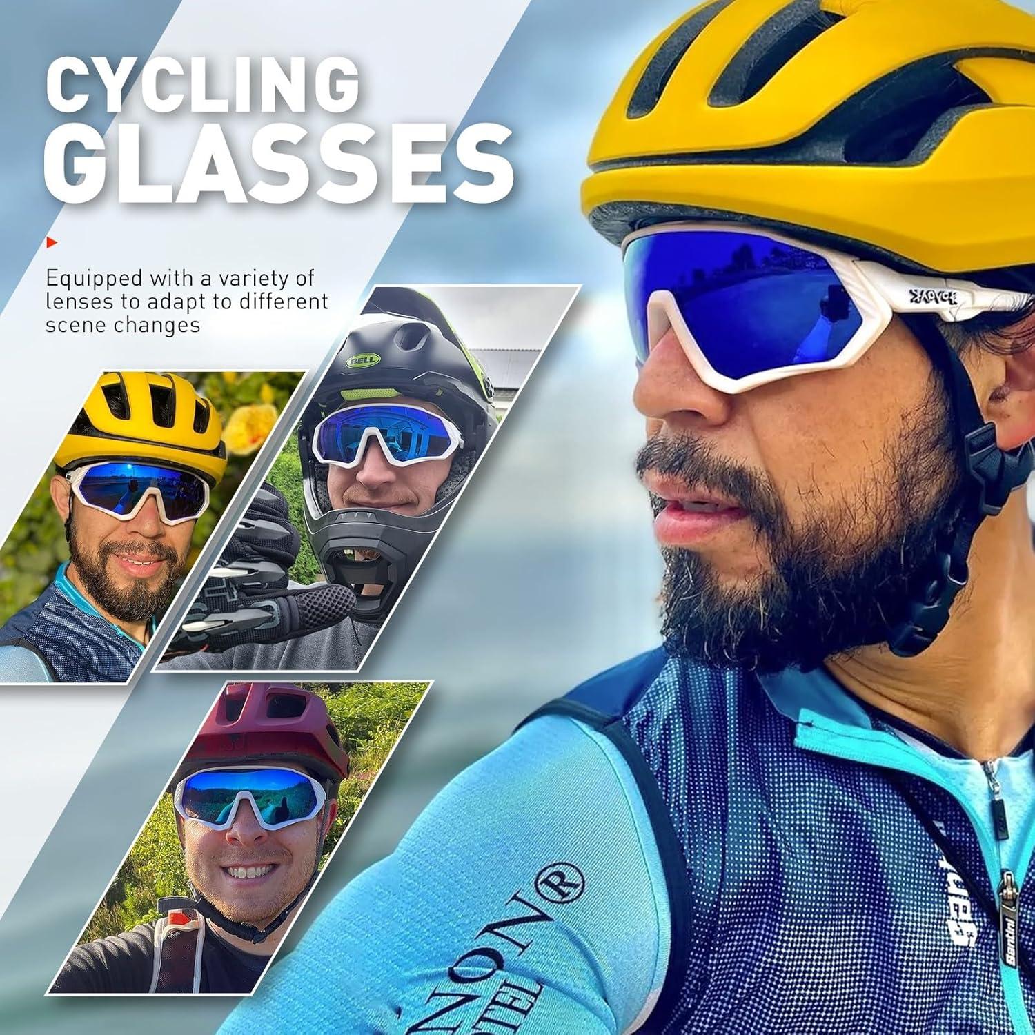 Gafas de Ciclismo KAPVOE 5 Lentes Polarizadas UV400
