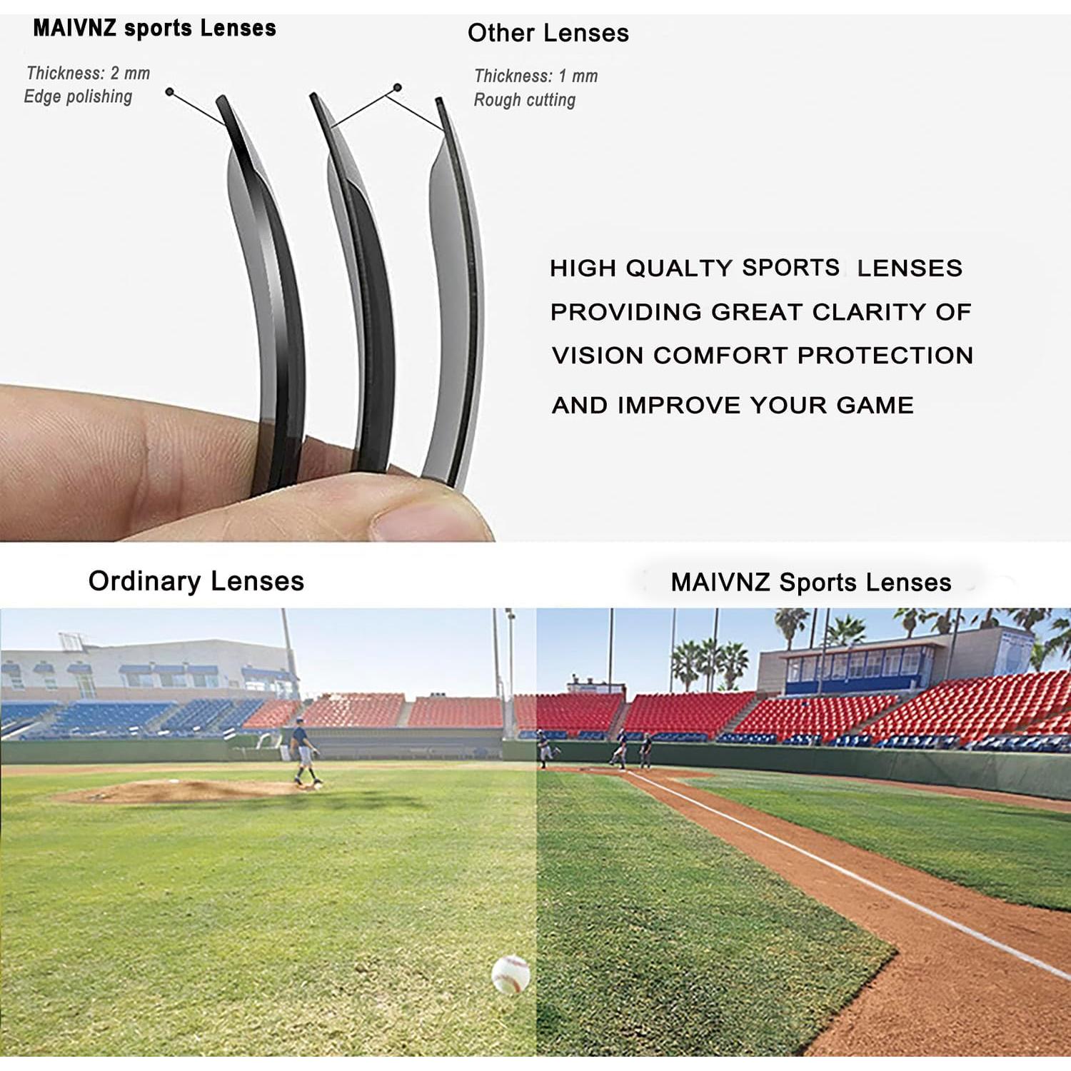 Gafas de béisbol Maivnz 882 UV400 para ciclismo y running