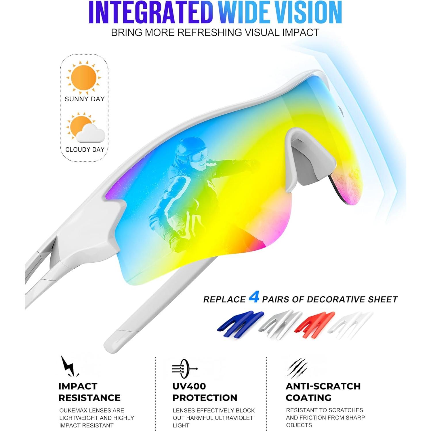 Gafas de sol polarizadas OUKEMAX para correr y ciclismo