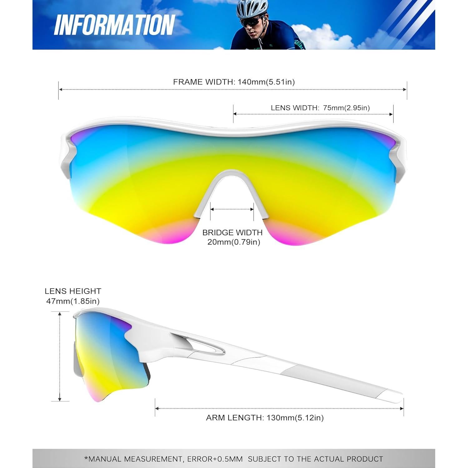 Gafas de sol polarizadas OUKEMAX para correr y ciclismo