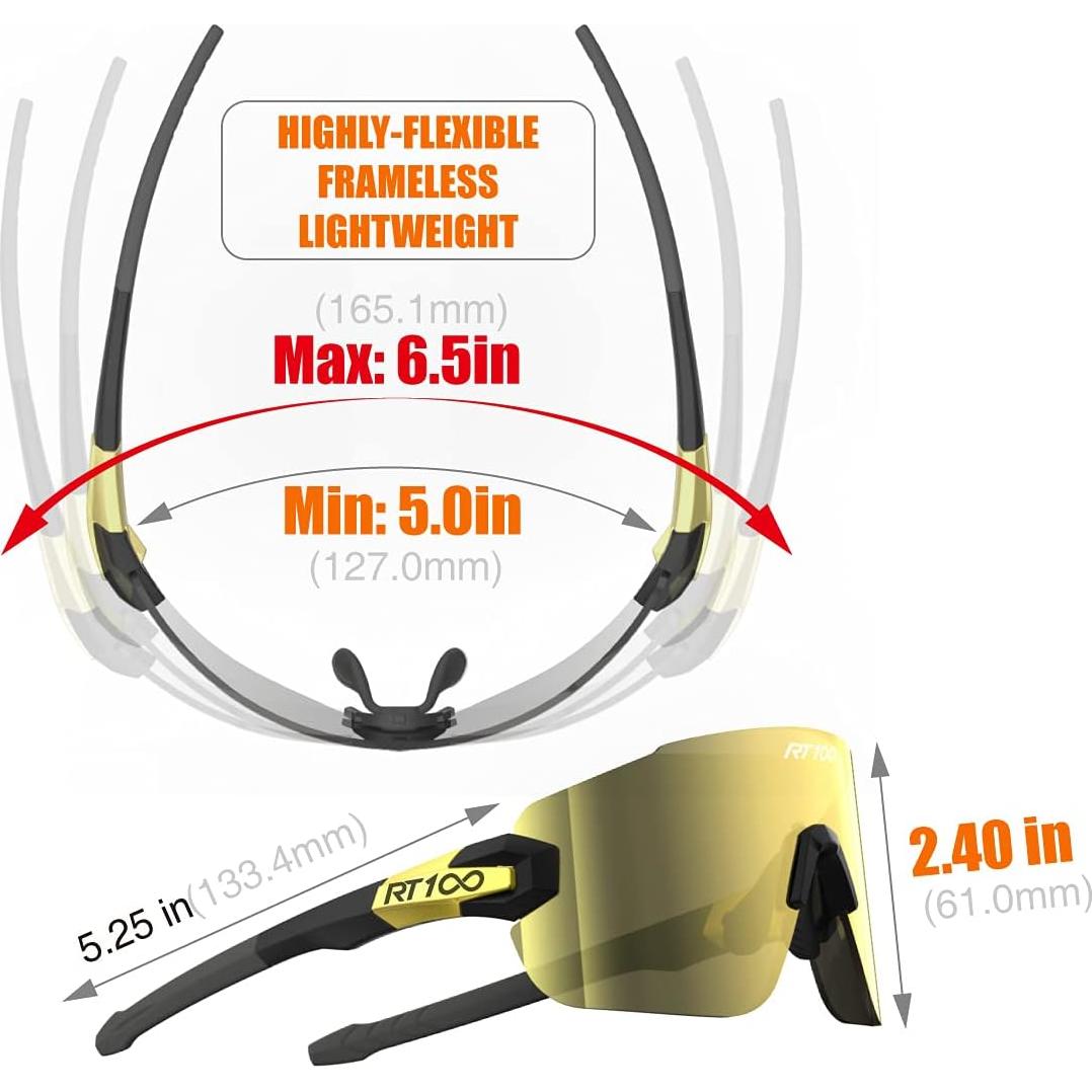 Gafas de Sol RT100 para Ciclismo Unisex con Protección UV