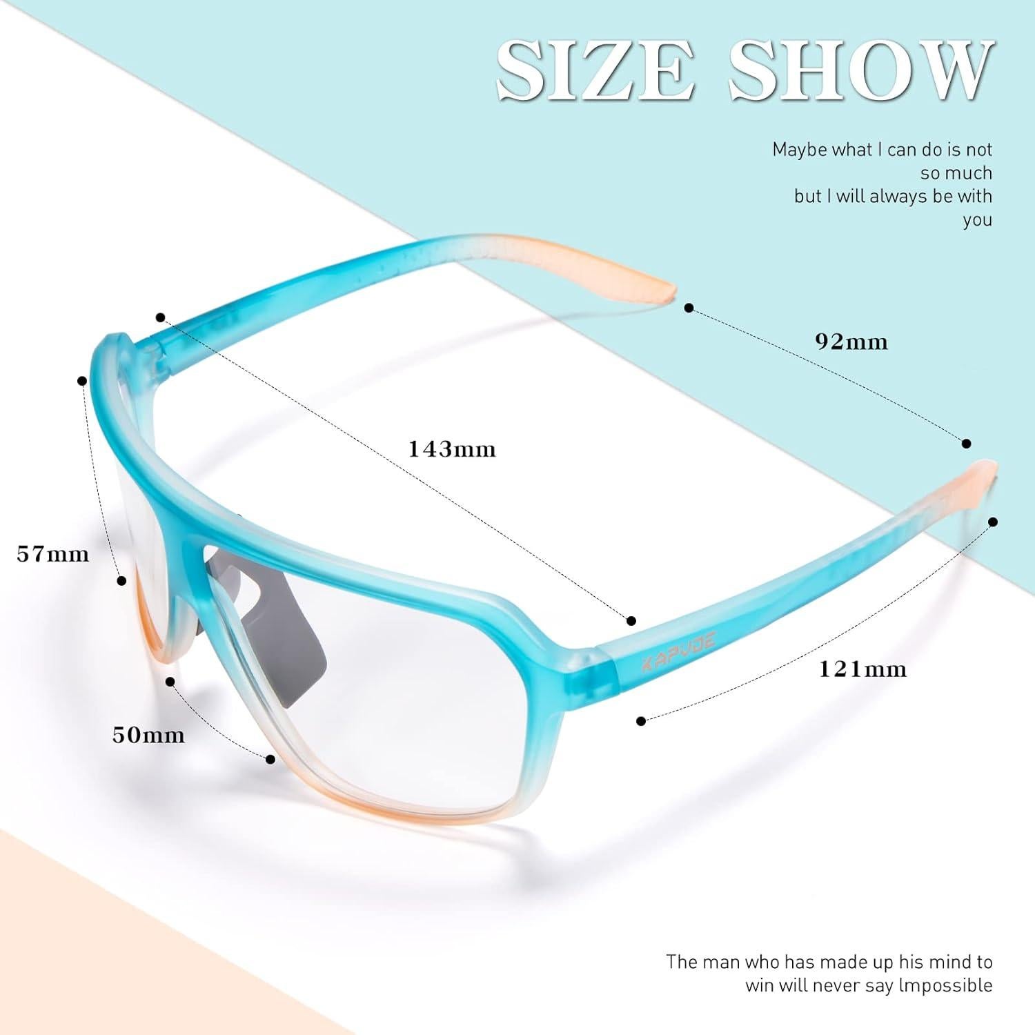 Gafas de Ciclismo KAPVOE Fotoquímicas UV400 Unisex