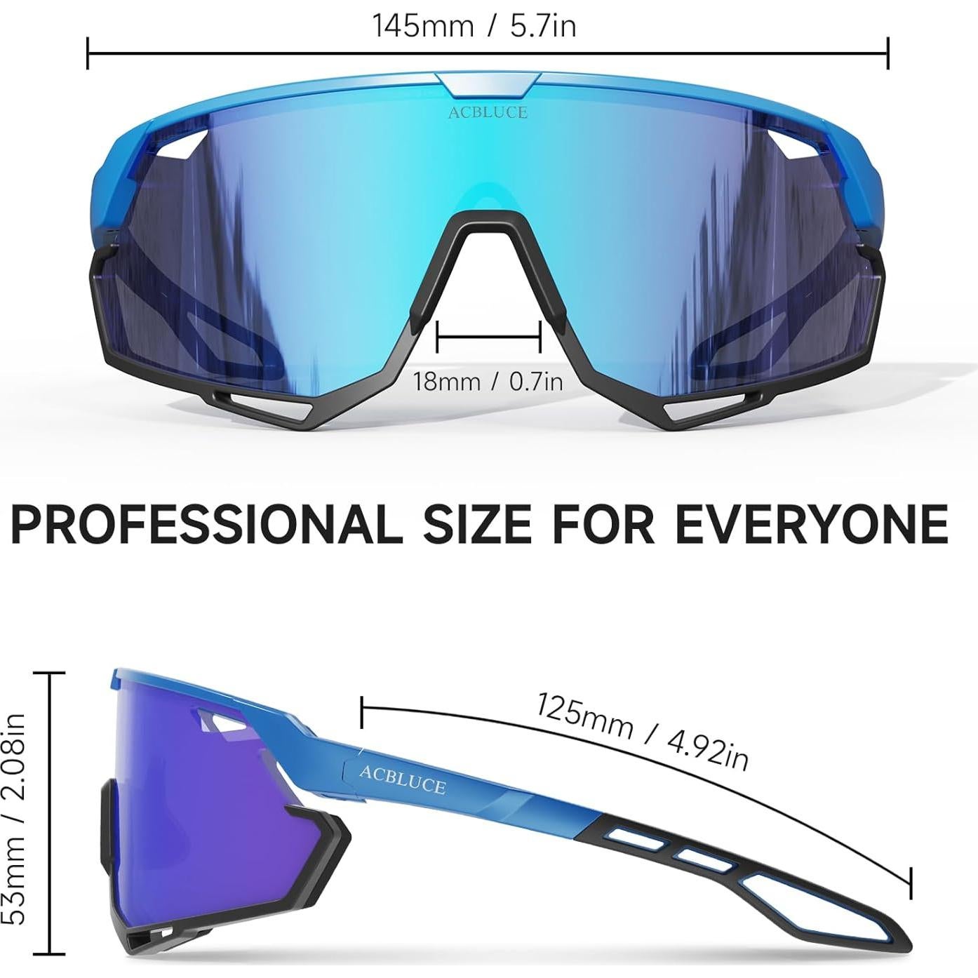 Gafas de sol deportivas ACBLUCE Y143 UV400 unisex