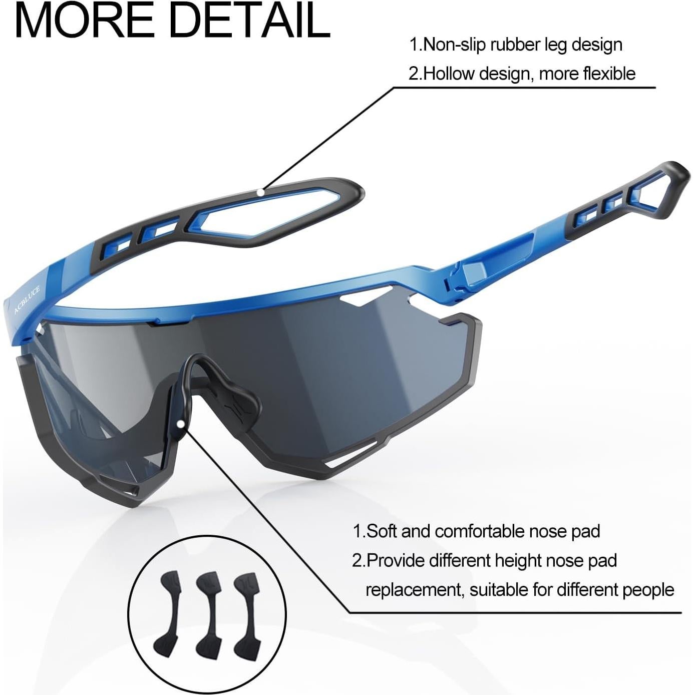 Gafas de sol deportivas ACBLUCE Y143 UV400 unisex