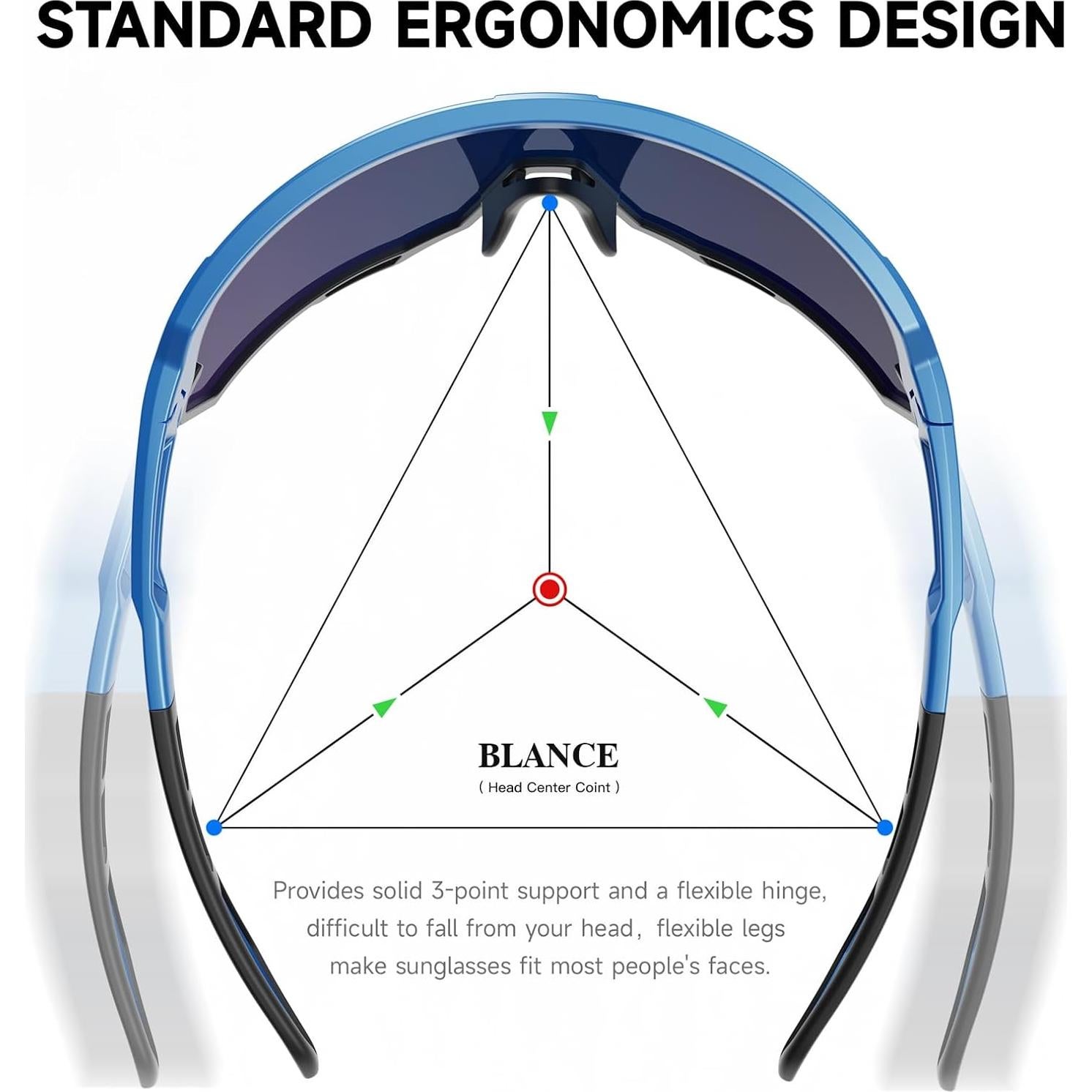 Gafas de sol deportivas ACBLUCE Y143 UV400 unisex