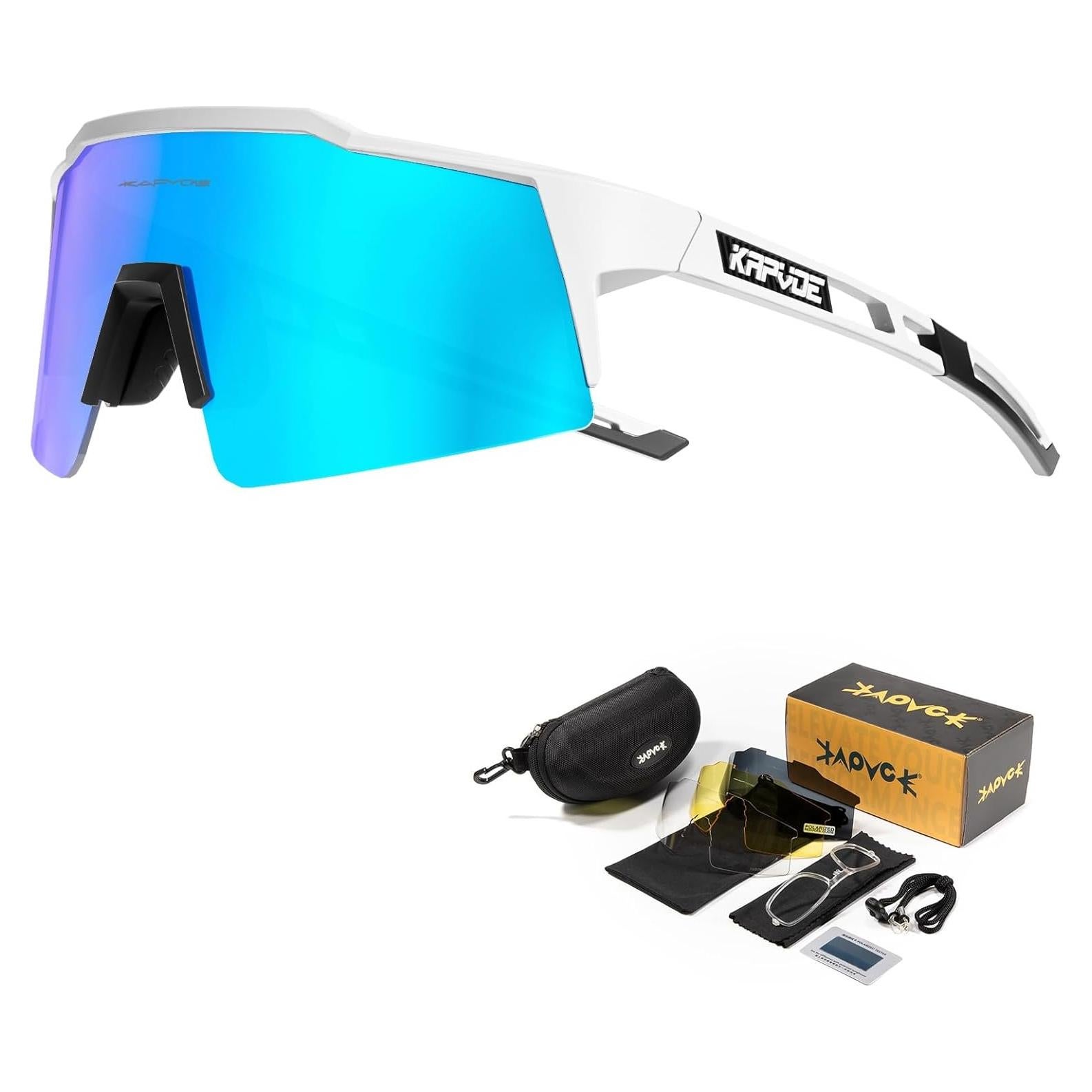 Gafas de sol KAPVOE polarizadas con 4 lentes intercambiables