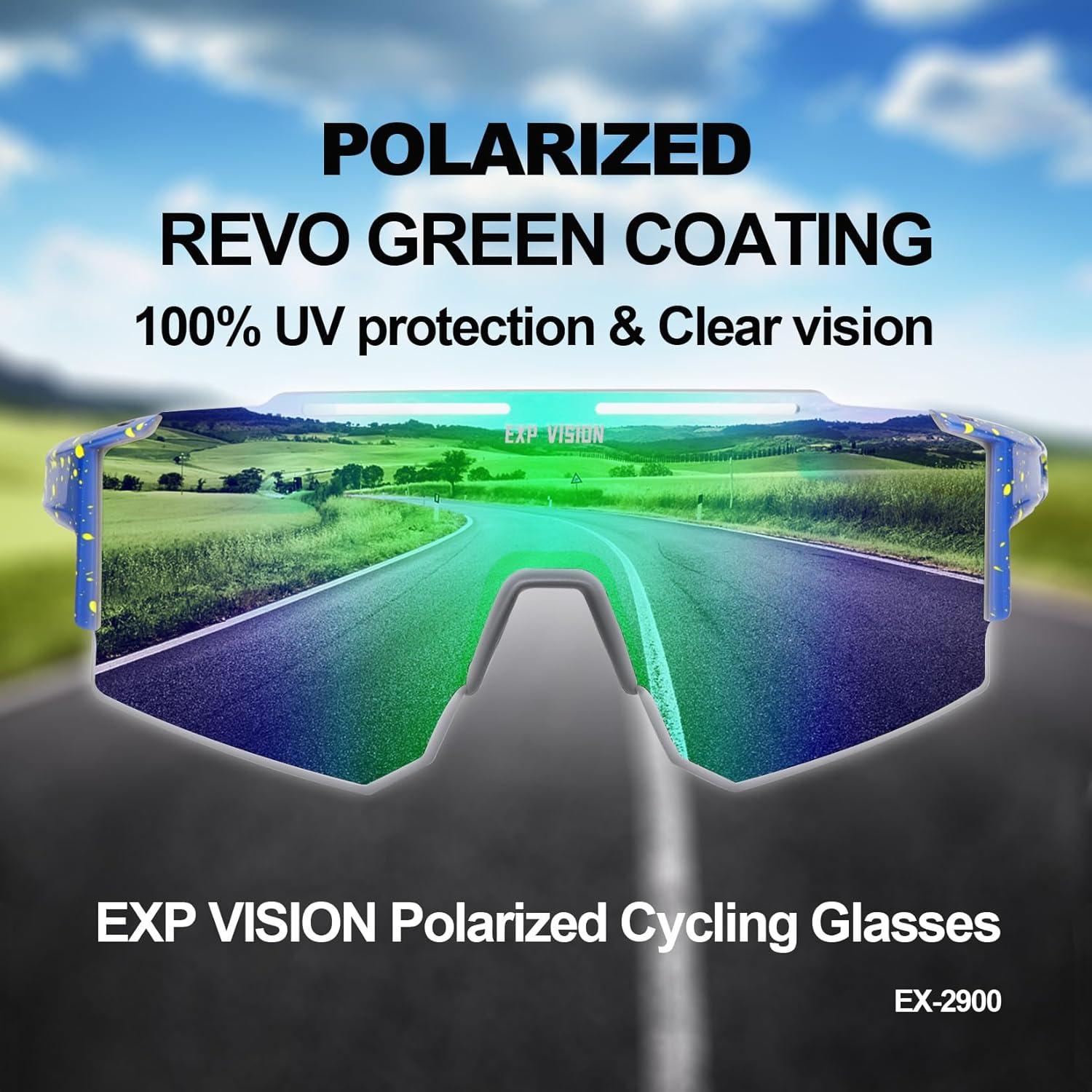 Gafas de Ciclismo Polarizadas TOP VISION EX9200 UV400 Verde